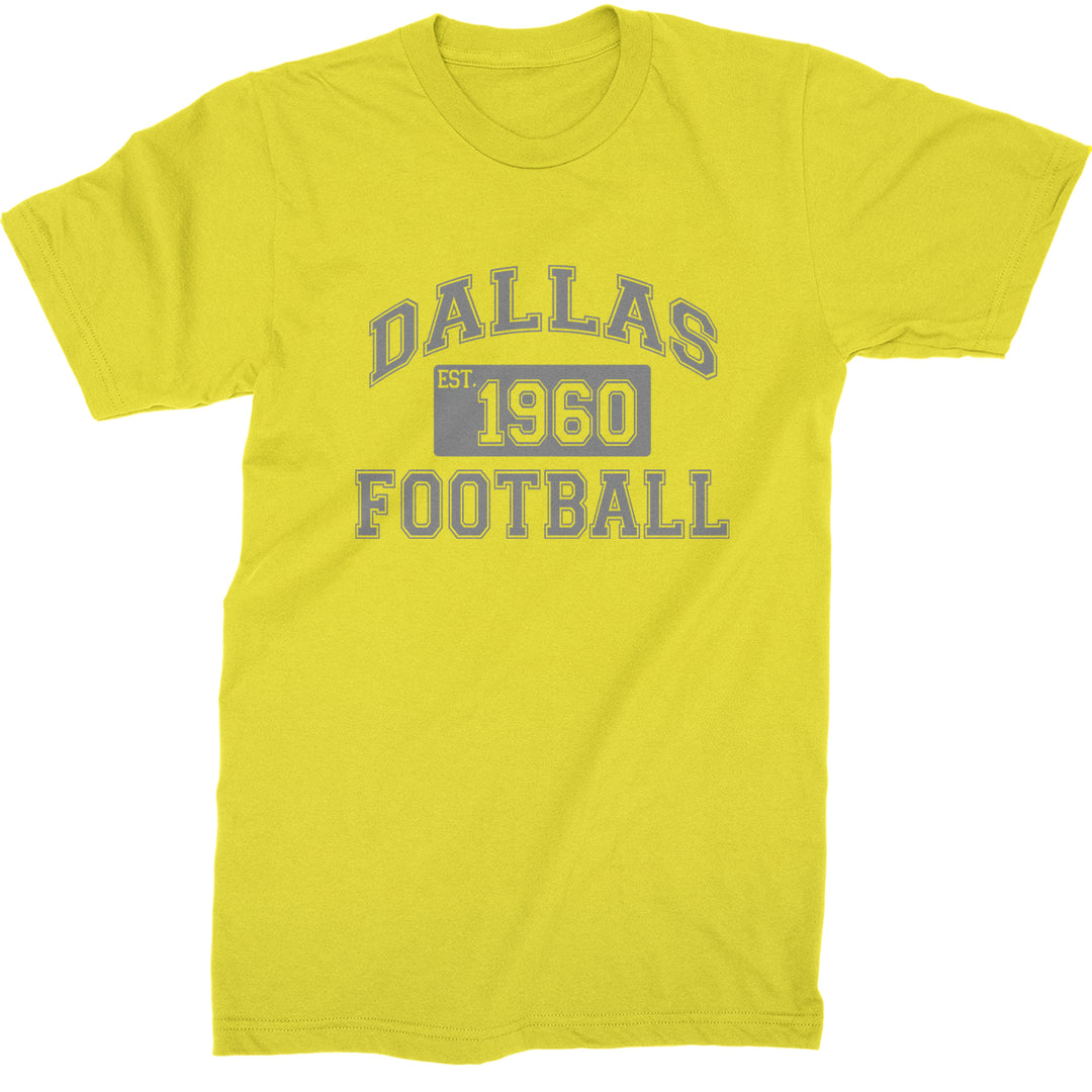 Dallas Football Established 1960 Mens T-shirt Yellow