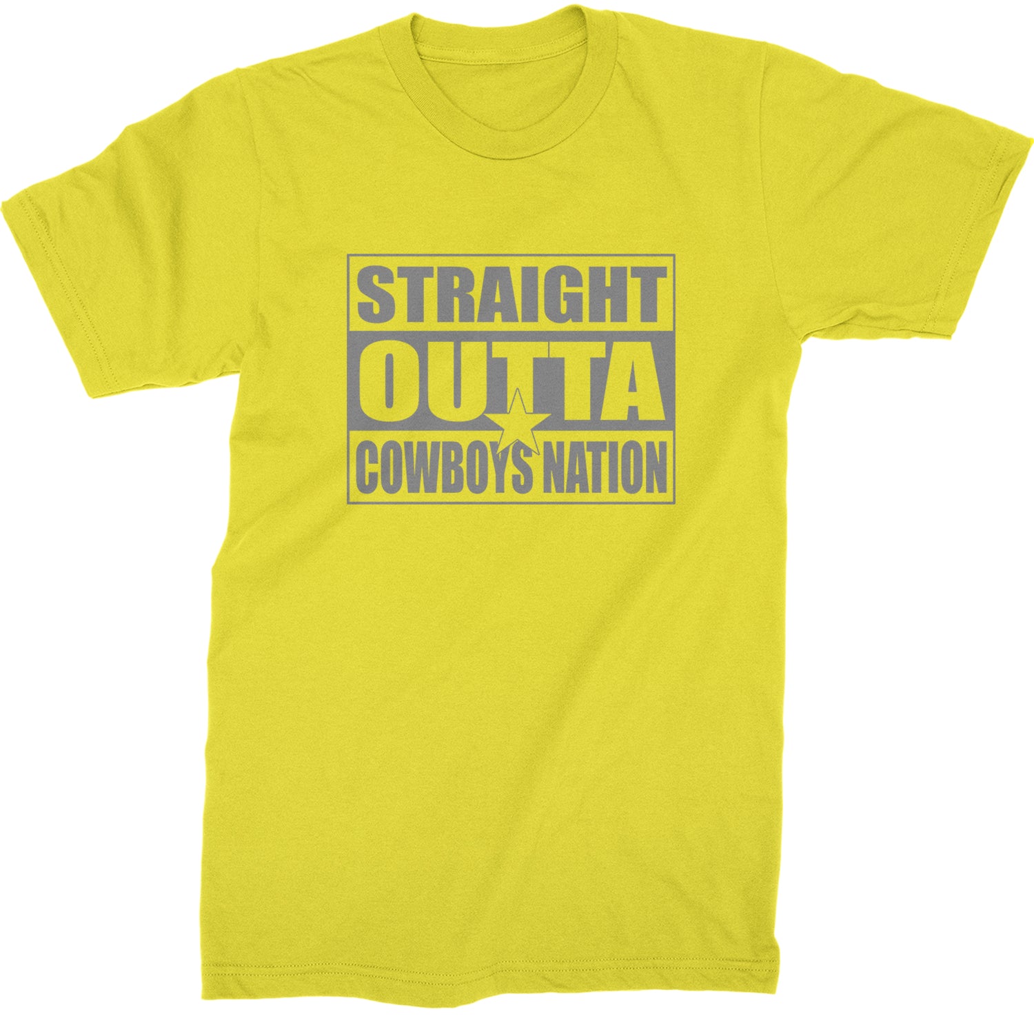 Straight Outta Cowboys Nation   Mens T-shirt Yellow