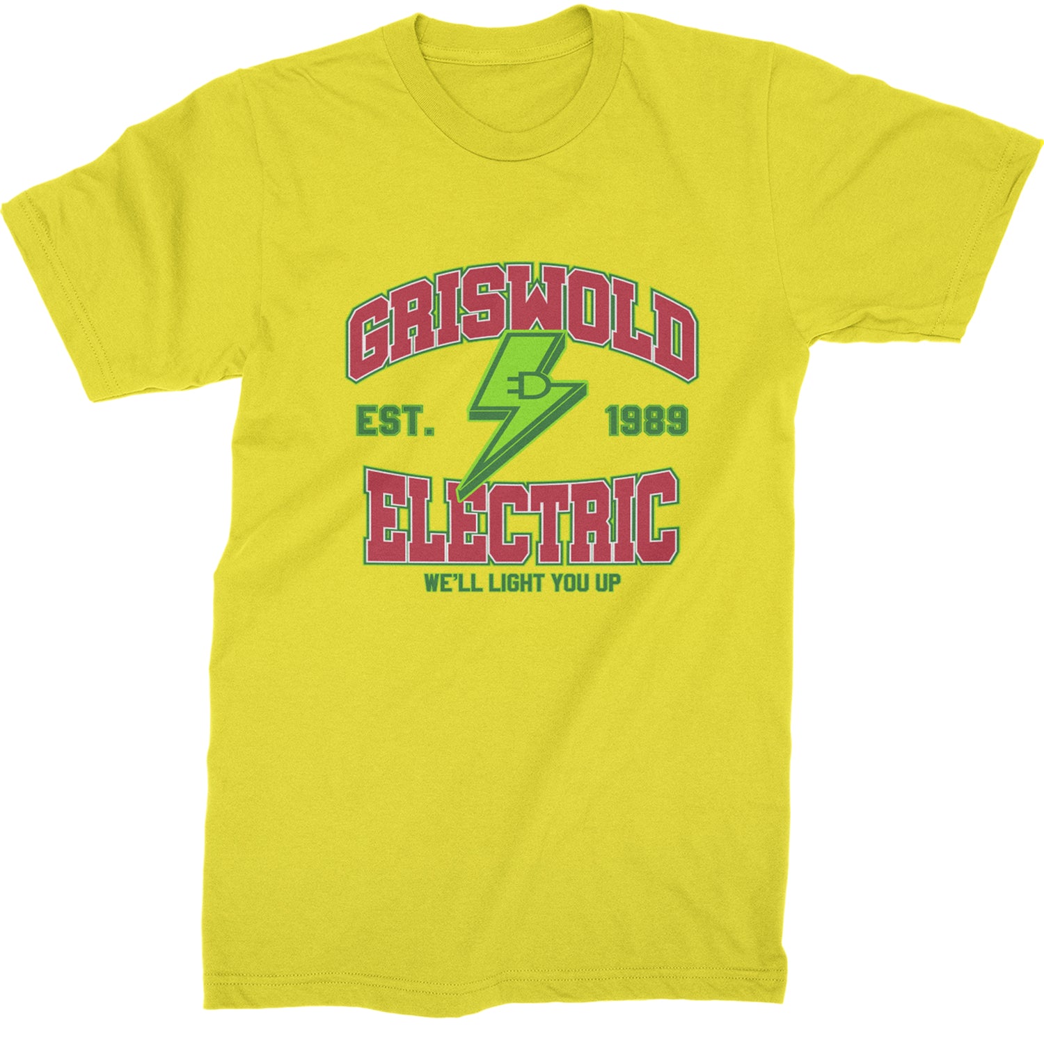 Griswold Electric We'll Light You Up  Mens T-shirt Yellow