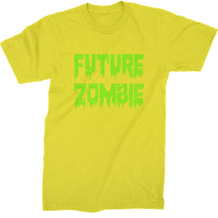 Future Zombie Horror Mens T-shirt Yellow