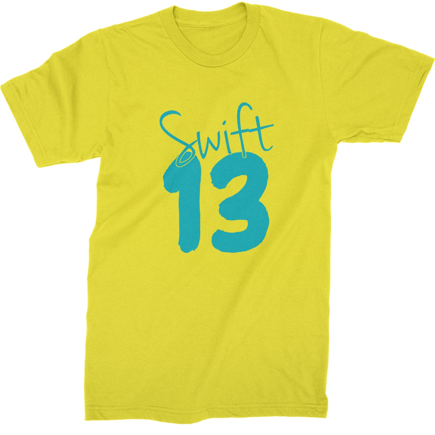 13 Swift 13 Lucky Number Era TTPD Mens T-shirt Yellow