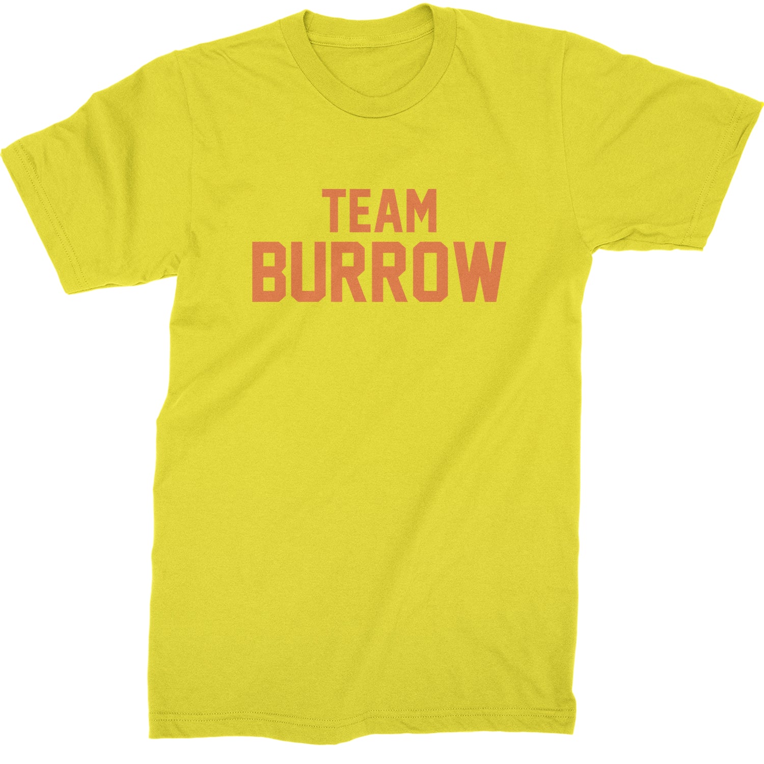 Team Burrow Cincinnati Mens T-shirt Yellow