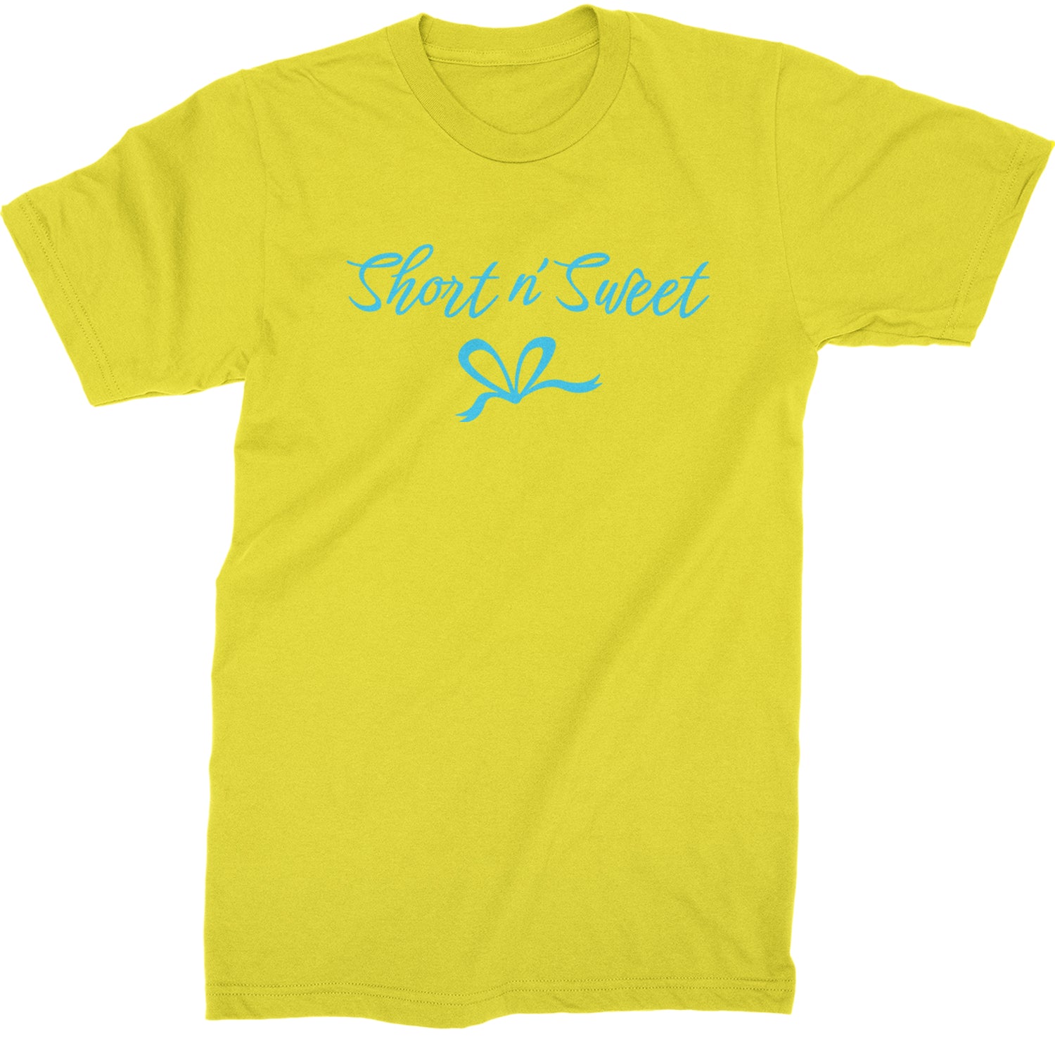 Bow Short N' Sweet Music  Mens T-shirt Yellow