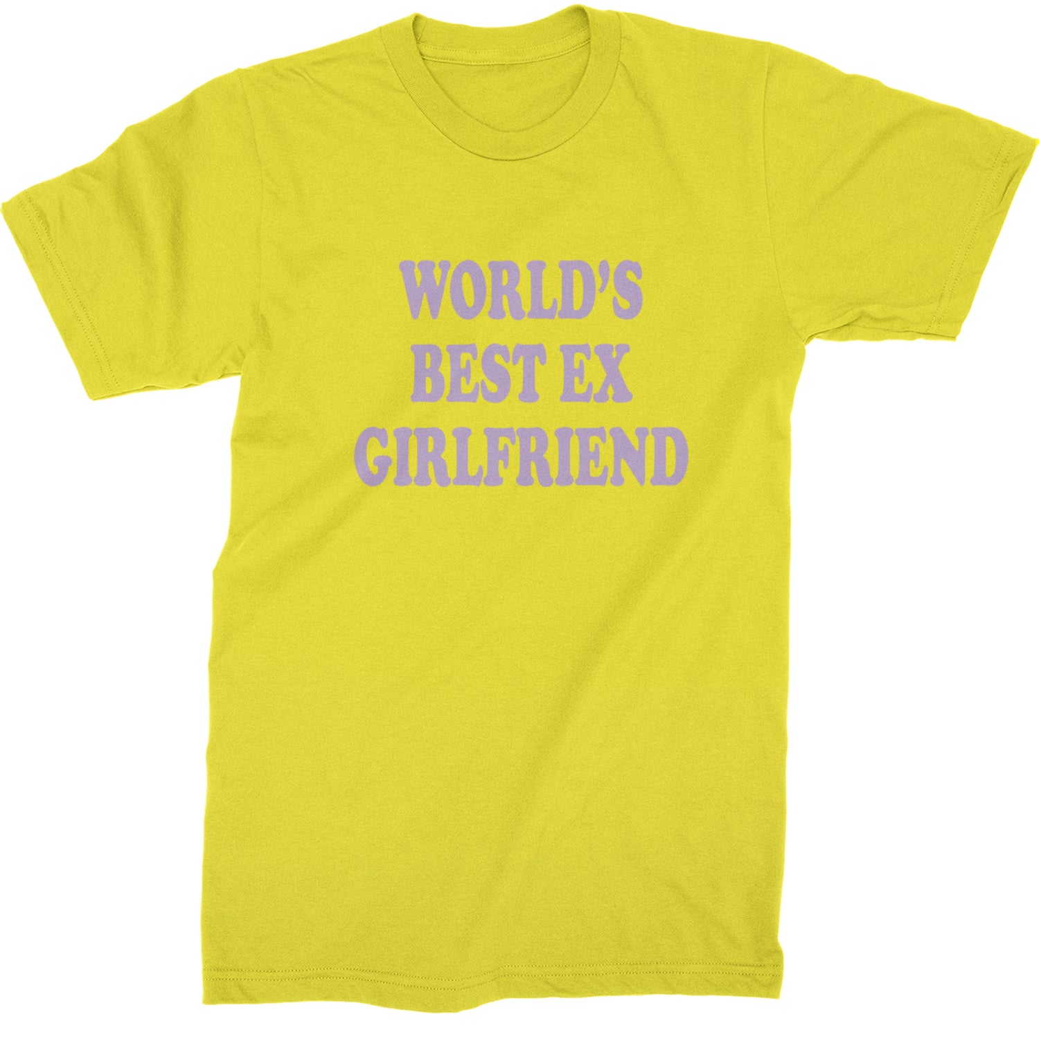 World's Best Ex Girlfriend Y2K Revenge Mens T-shirt Yellow