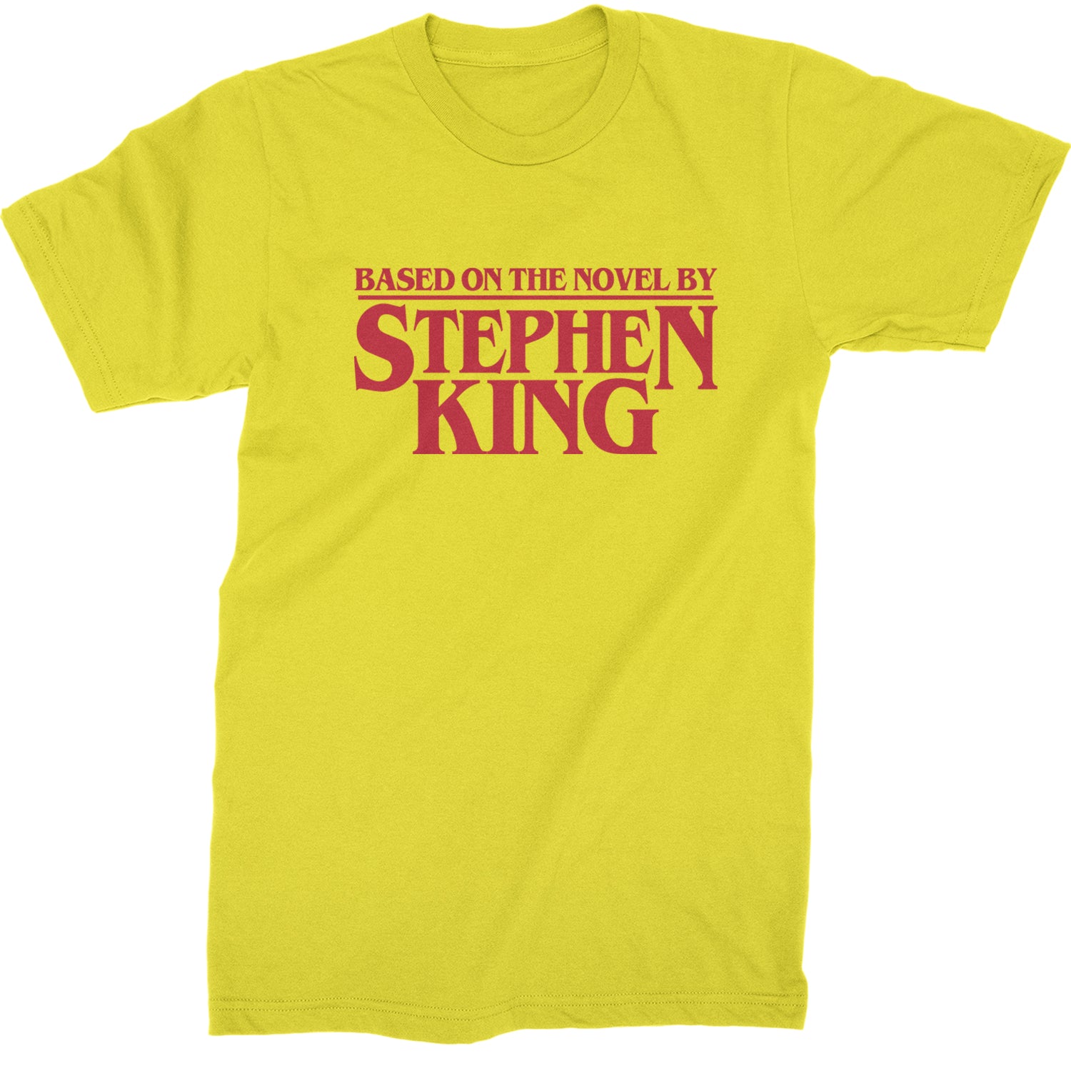 Based On The Novel By Stephen King Mens T-shirt Yellow