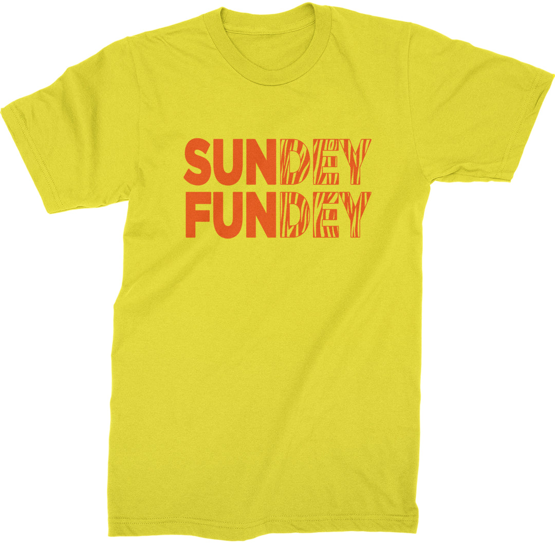SunDEY FunDEY Sunday FundayMens T-shirt Yellow