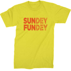 SunDEY FunDEY Sunday FundayMens T-shirt Yellow