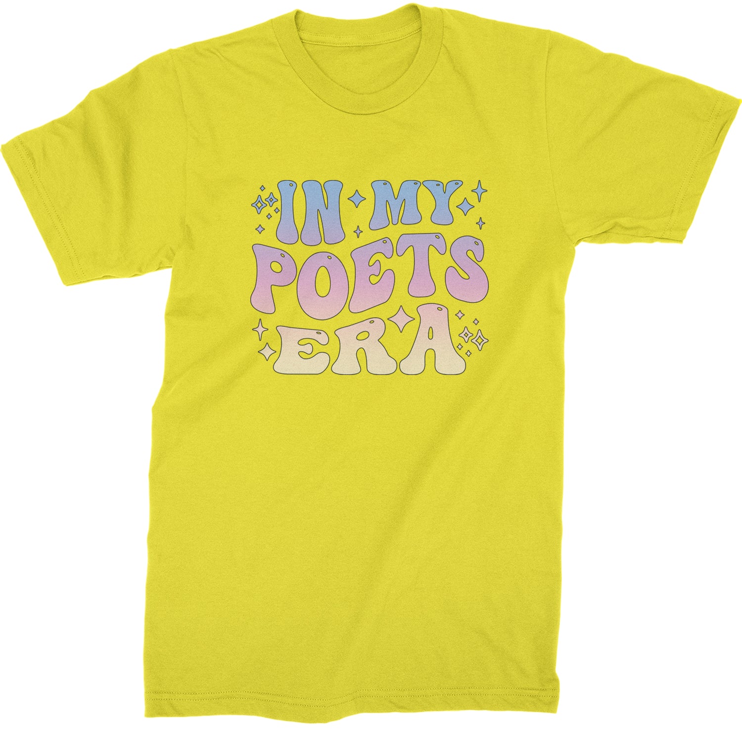 In My Poet Era Tie Dye TTPD Music Mens T-shirt Yellow