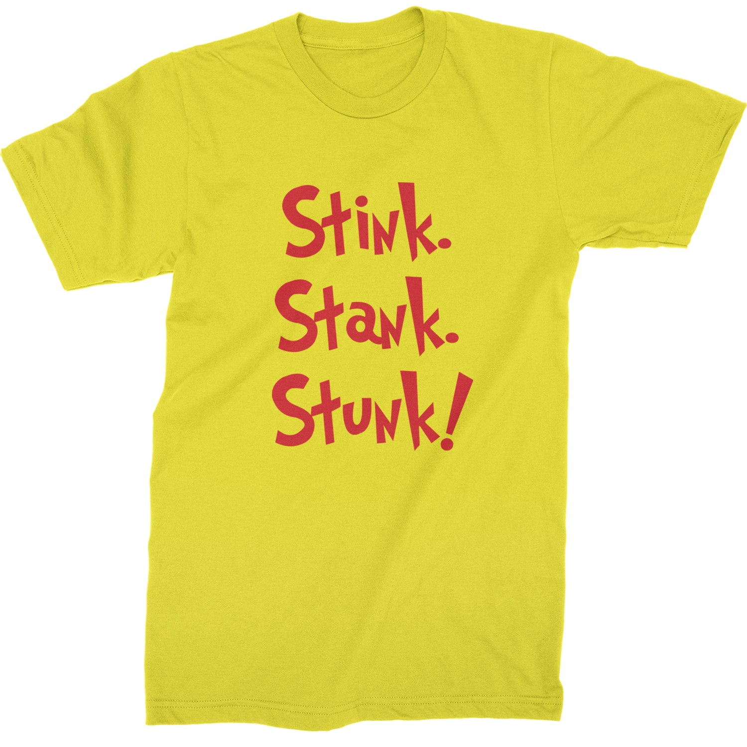 Stink Stank Stunk Gr-nch  Mens T-shirt Yellow