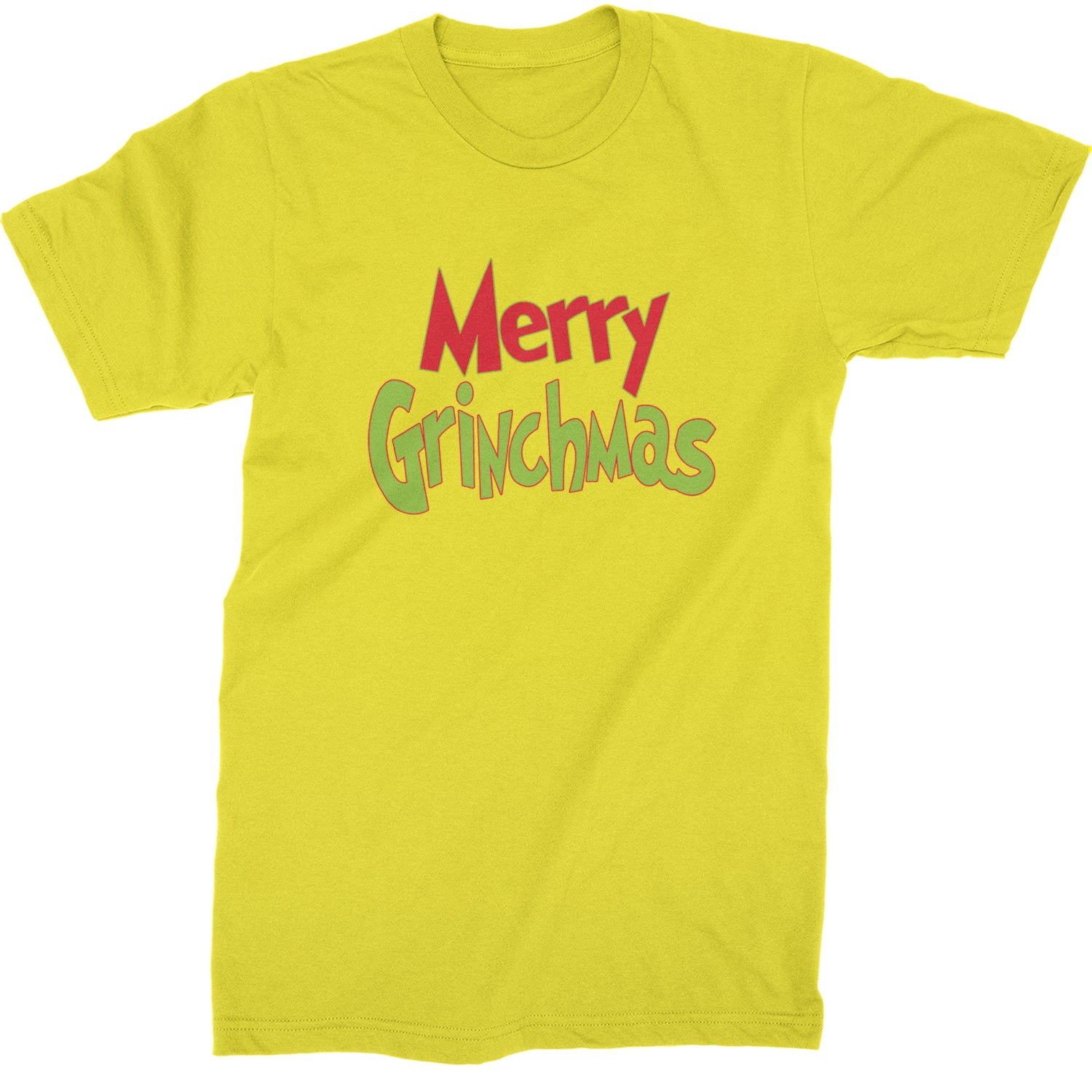 Merry Grinchmas Jolly Merry Christmas  Mens T-shirt Yellow