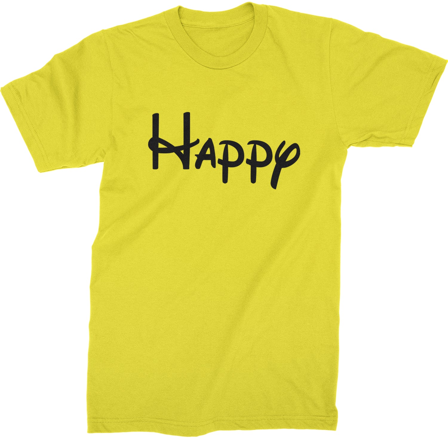 Happy - 7 Dwarfs Costume Mens T-shirt Yellow