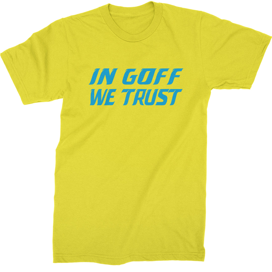 In Goff We Trust Detroit  Mens T-shirt Yellow