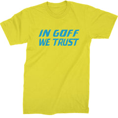 In Goff We Trust Detroit  Mens T-shirt Yellow