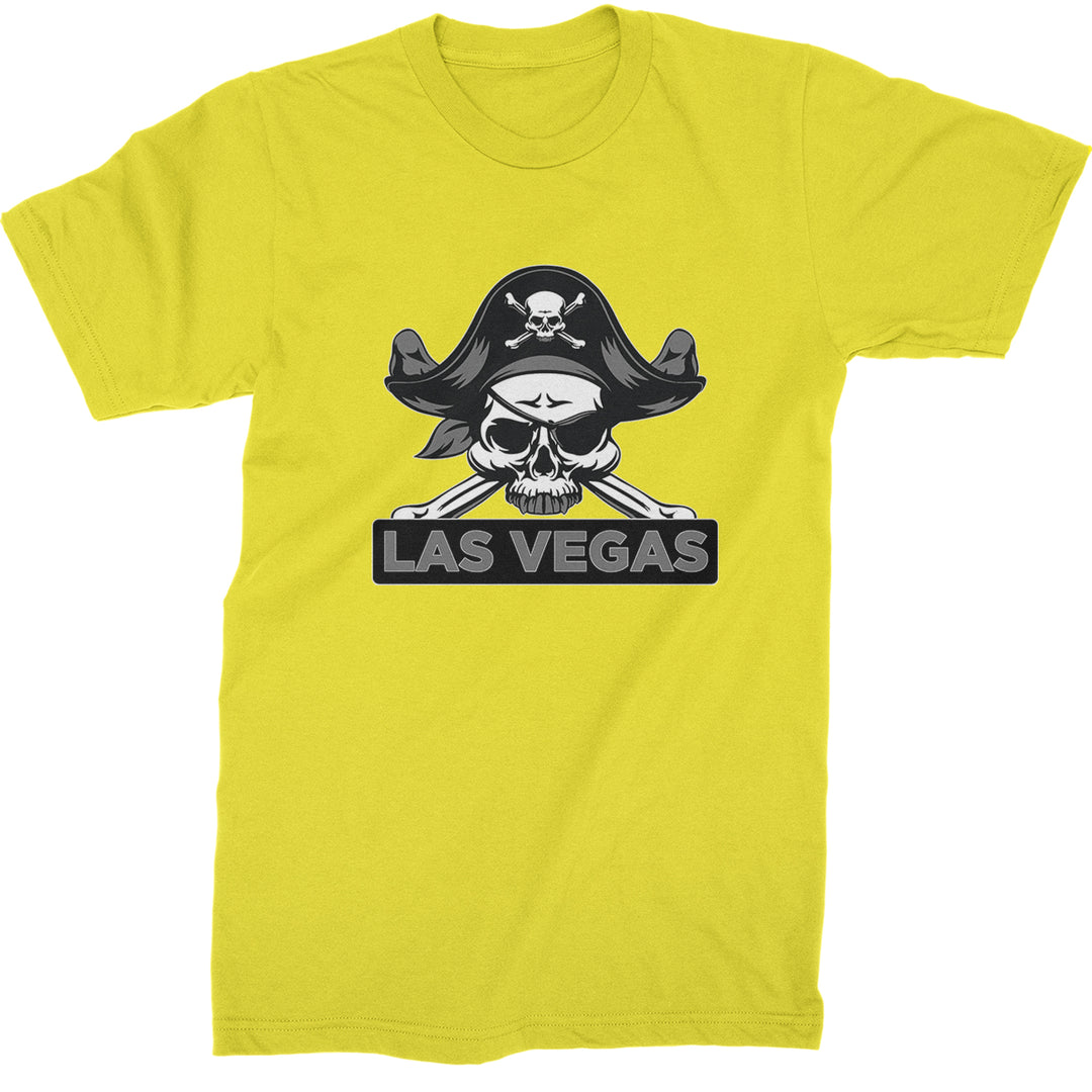 Raider Skull Straight Outta Las Vegas Mens T-shirt Yellow