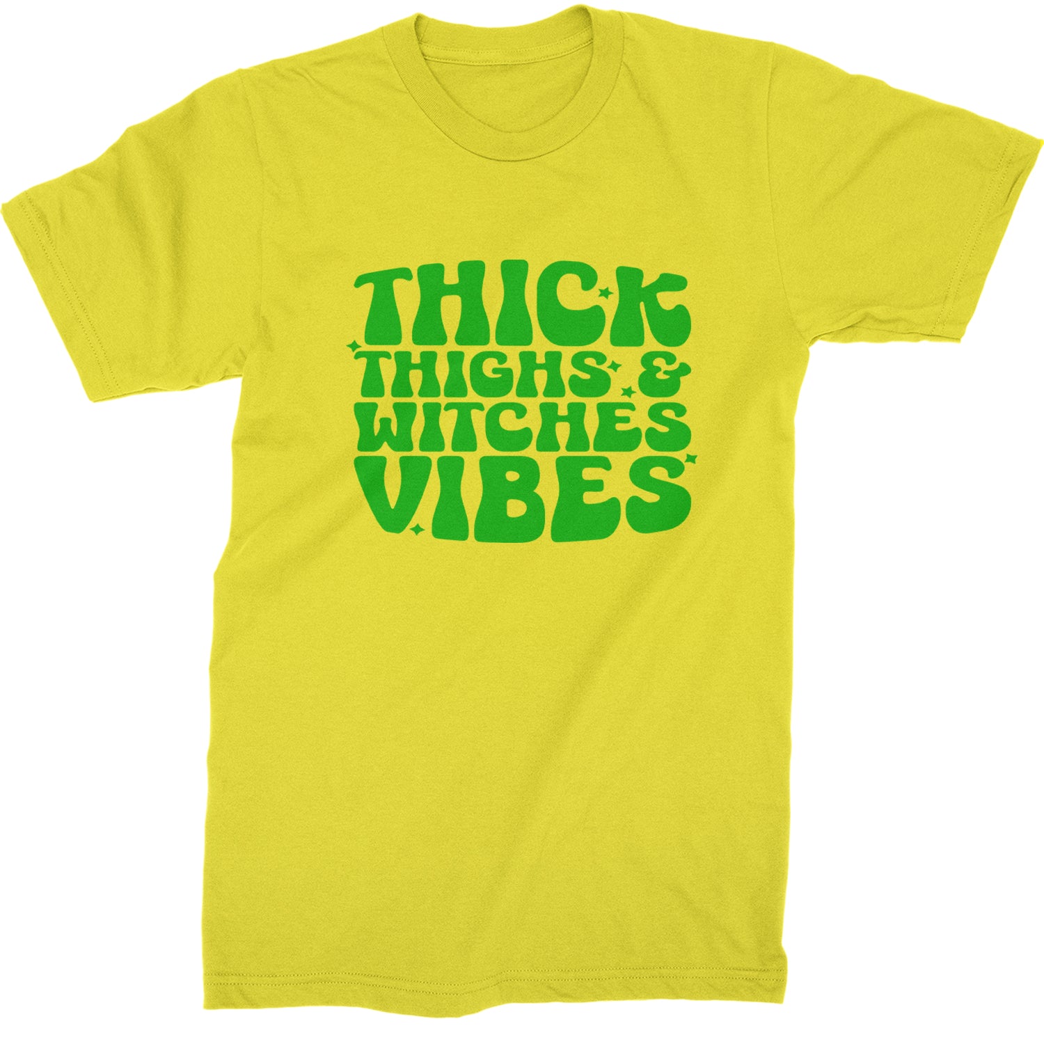 Thick Thighs And Witches Vibes Mens T-shirt Yellow