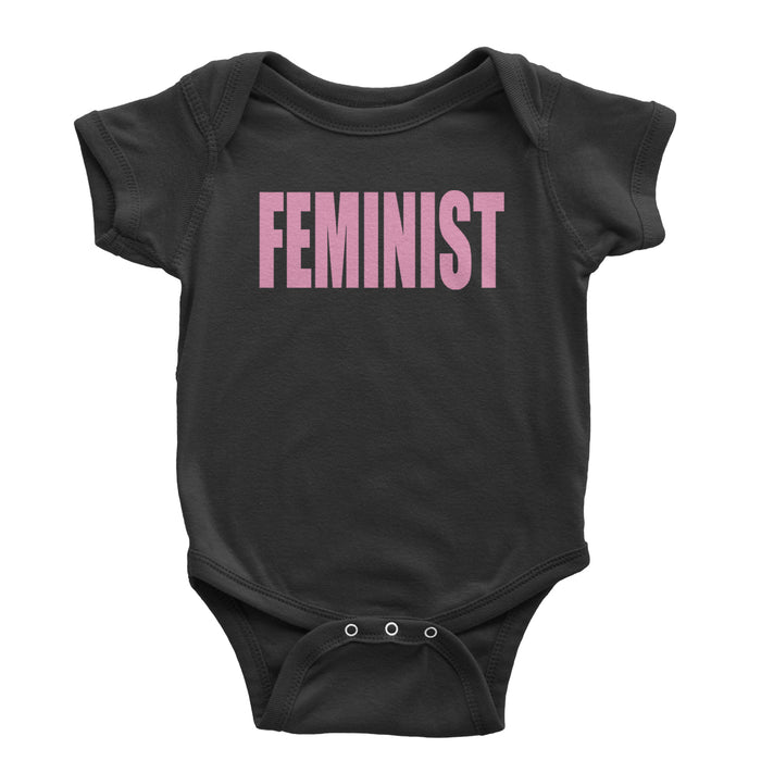 Feminist (Pink Print) Infant One-Piece Romper Bodysuit or Toddler T-shirt
