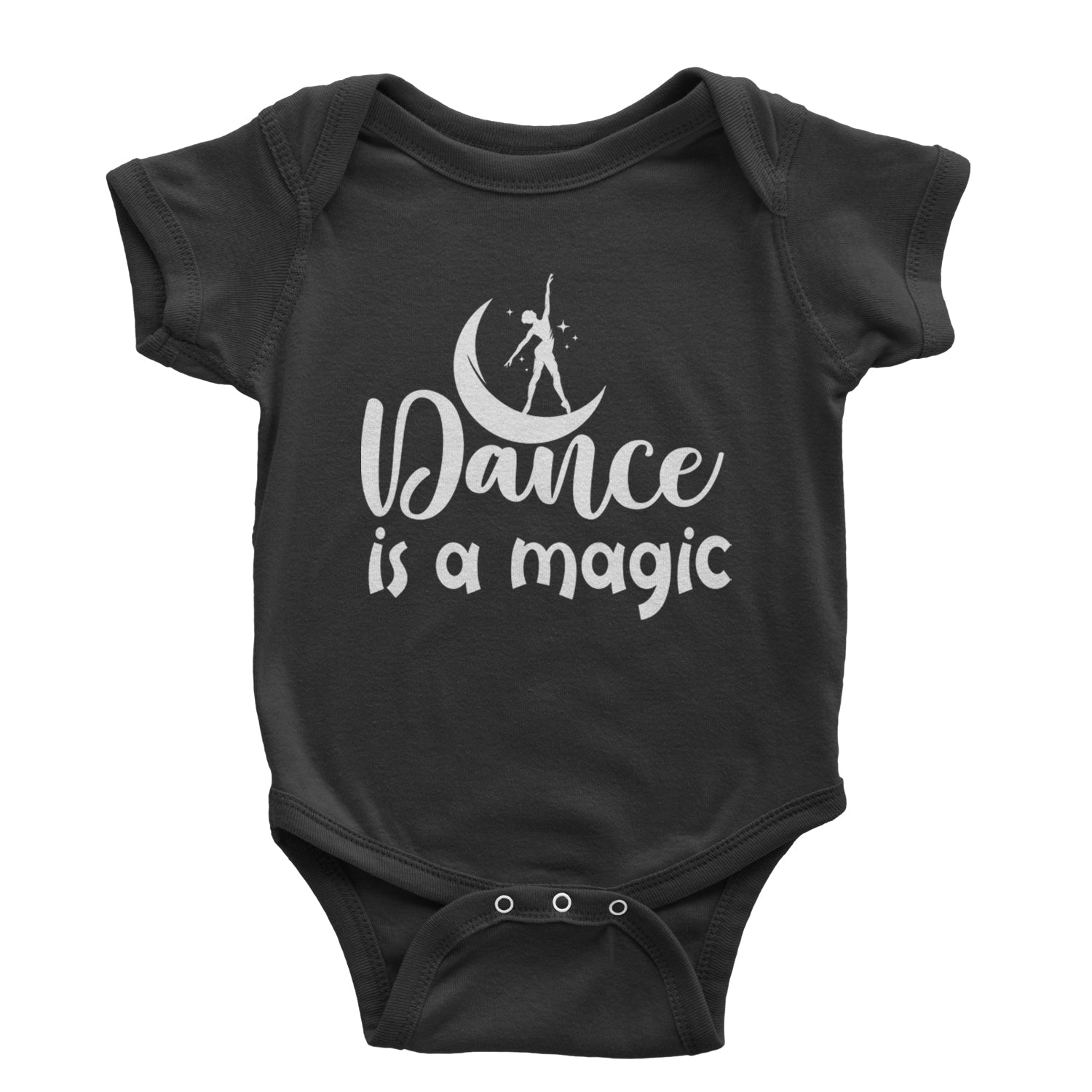 Dance Is Magic Infant One-Piece Romper Bodysuit and Toddler T-shirt Black