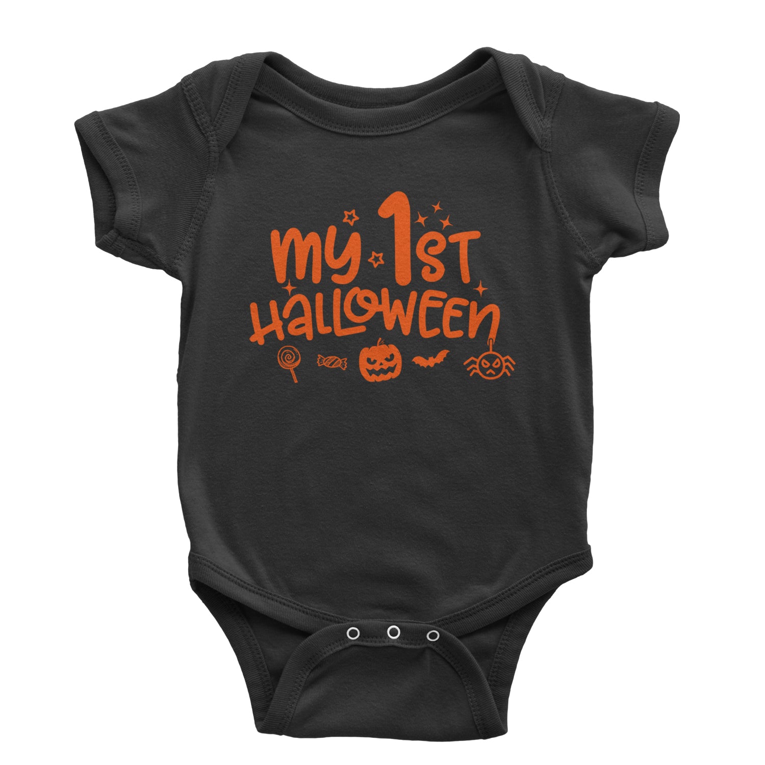 My First Halloween Infant One-Piece Romper Bodysuit and Toddler T-shirt Black