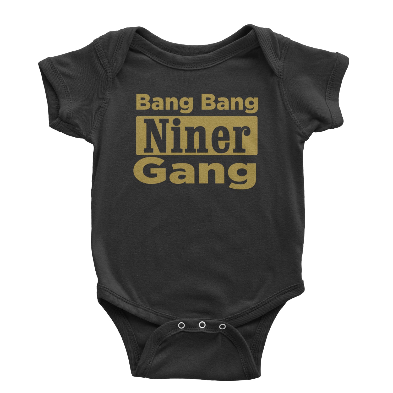 Bang Bang Niner Gang San Francisco Infant One-Piece Romper Bodysuit and Toddler T-shirt Black