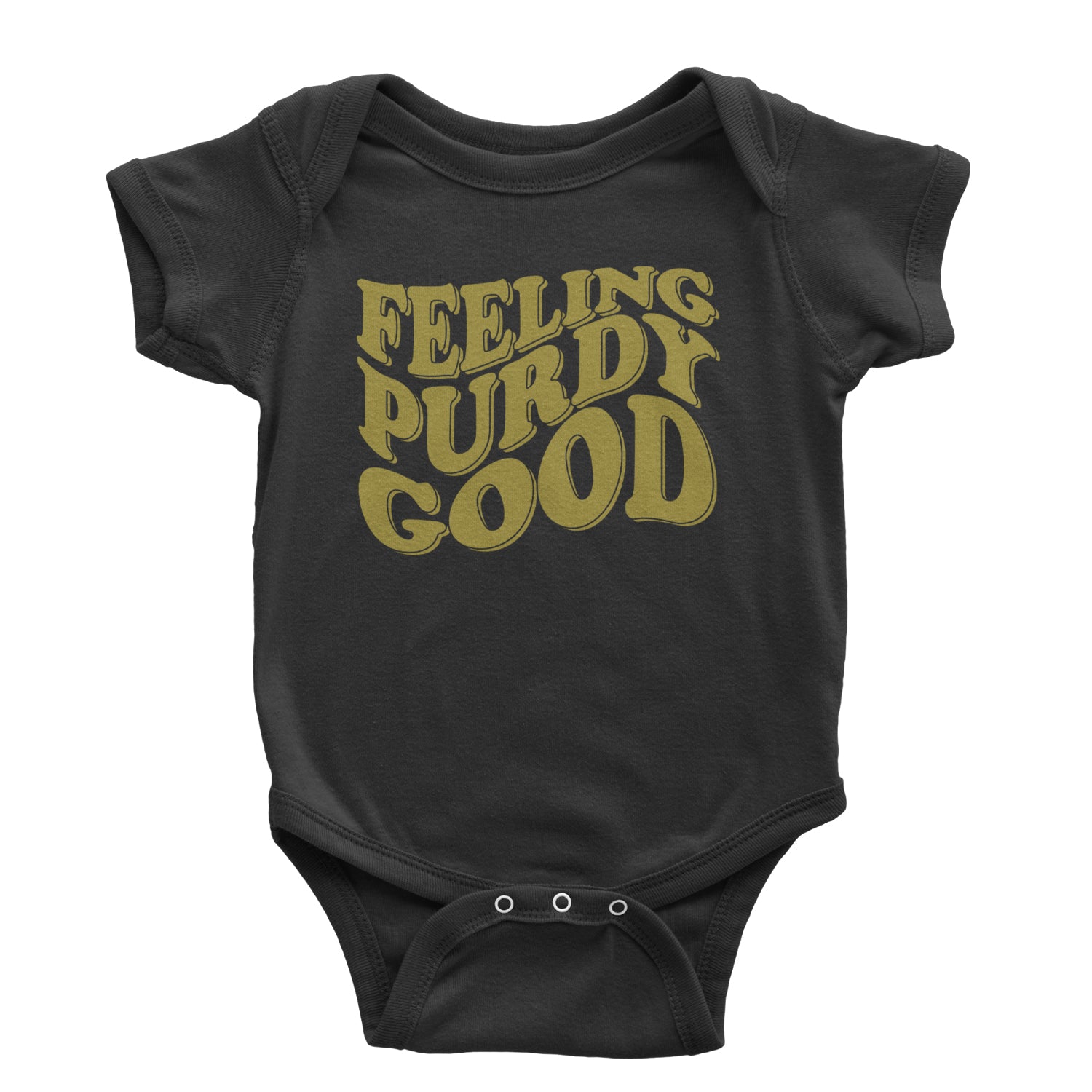 Feeling Purdy Good San Francisco Infant One-Piece Romper Bodysuit and Toddler T-shirt Black