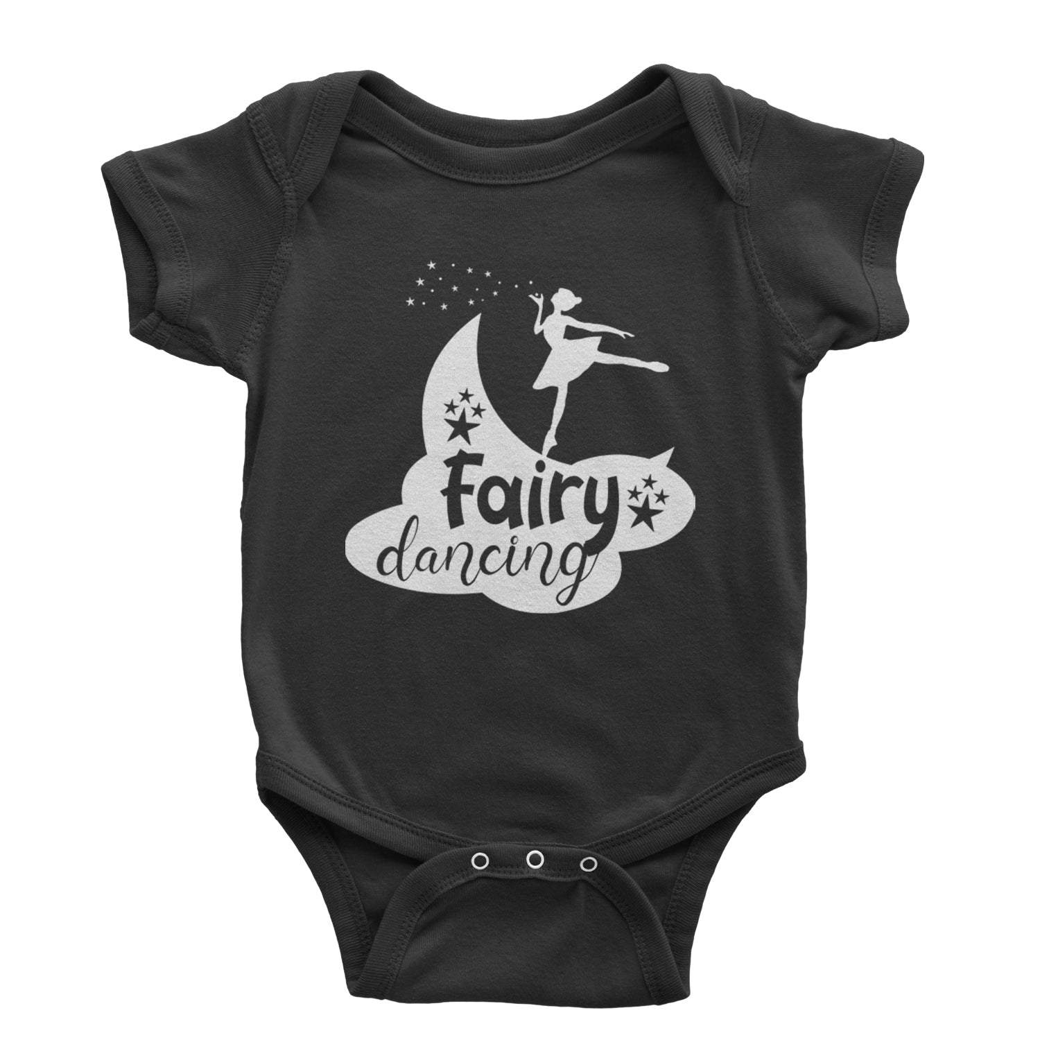 Fairy Dancing Infant One-Piece Romper Bodysuit and Toddler T-shirt Black