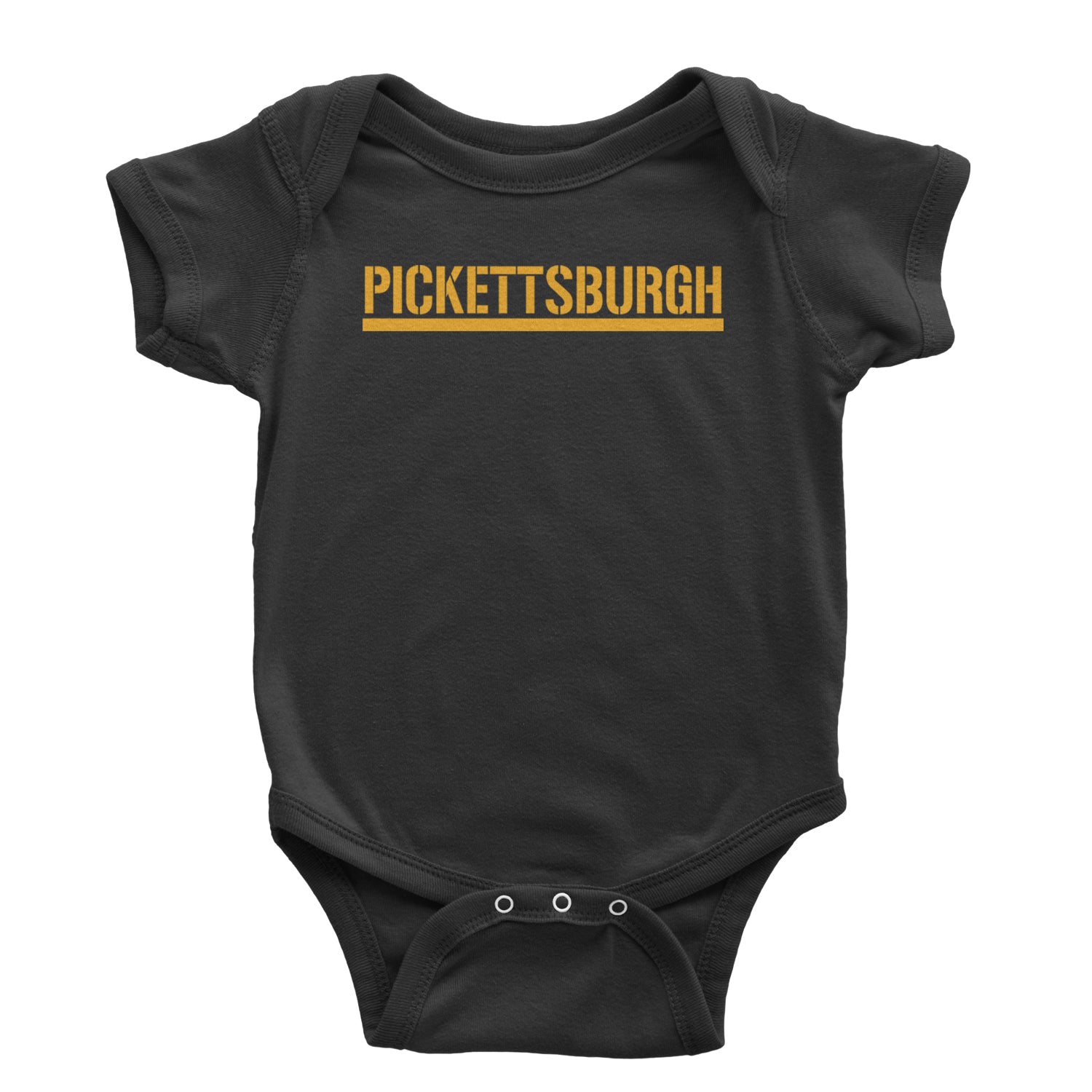 Pickettsburgh Pittsburgh Football Infant One-Piece Romper Bodysuit and Toddler T-shirt Black