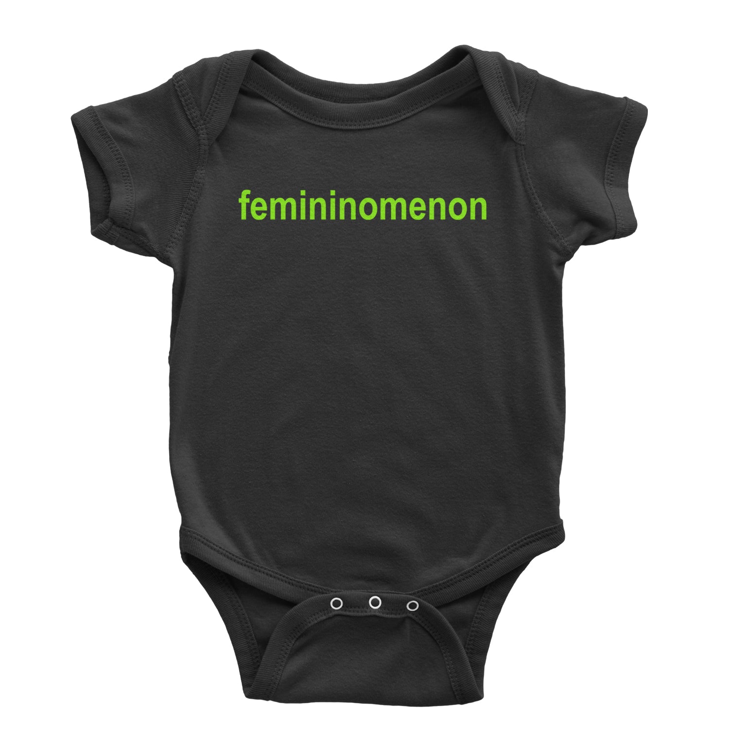 Femininomenon Female Empowerment Infant One-Piece Romper Bodysuit and Toddler T-shirt Black