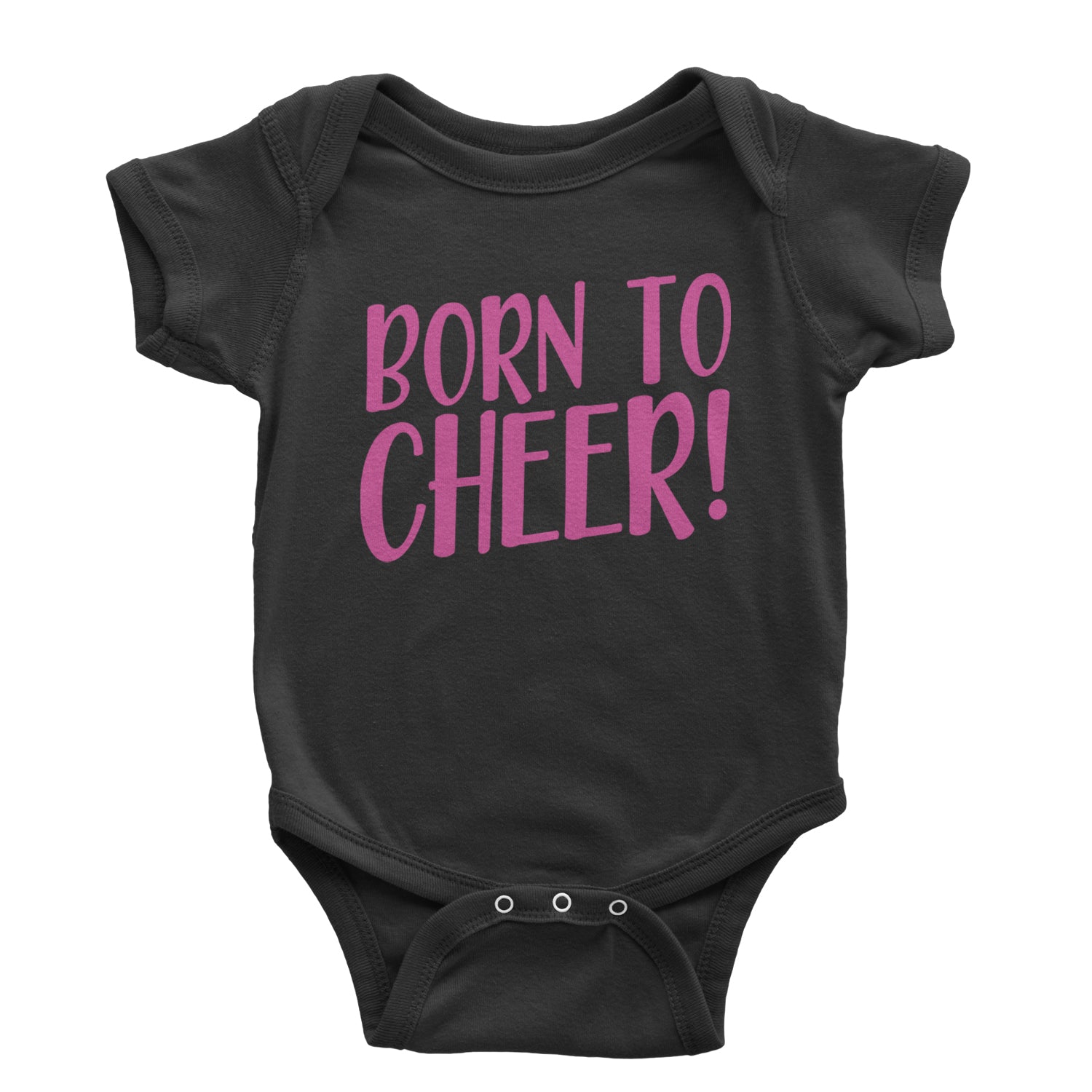 Born To Cheer Infant One-Piece Romper Bodysuit and Toddler T-shirt Black