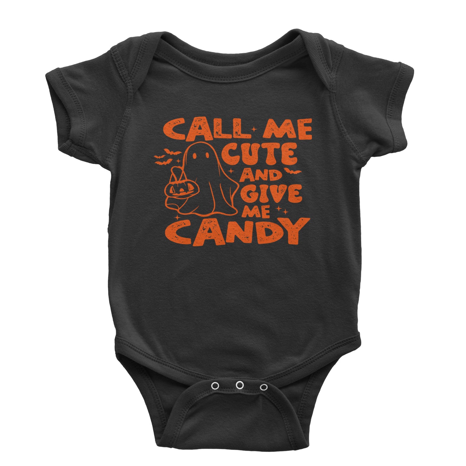 Call Me Cute And Give Me Candy Infant One-Piece Romper Bodysuit and Toddler T-shirt Black