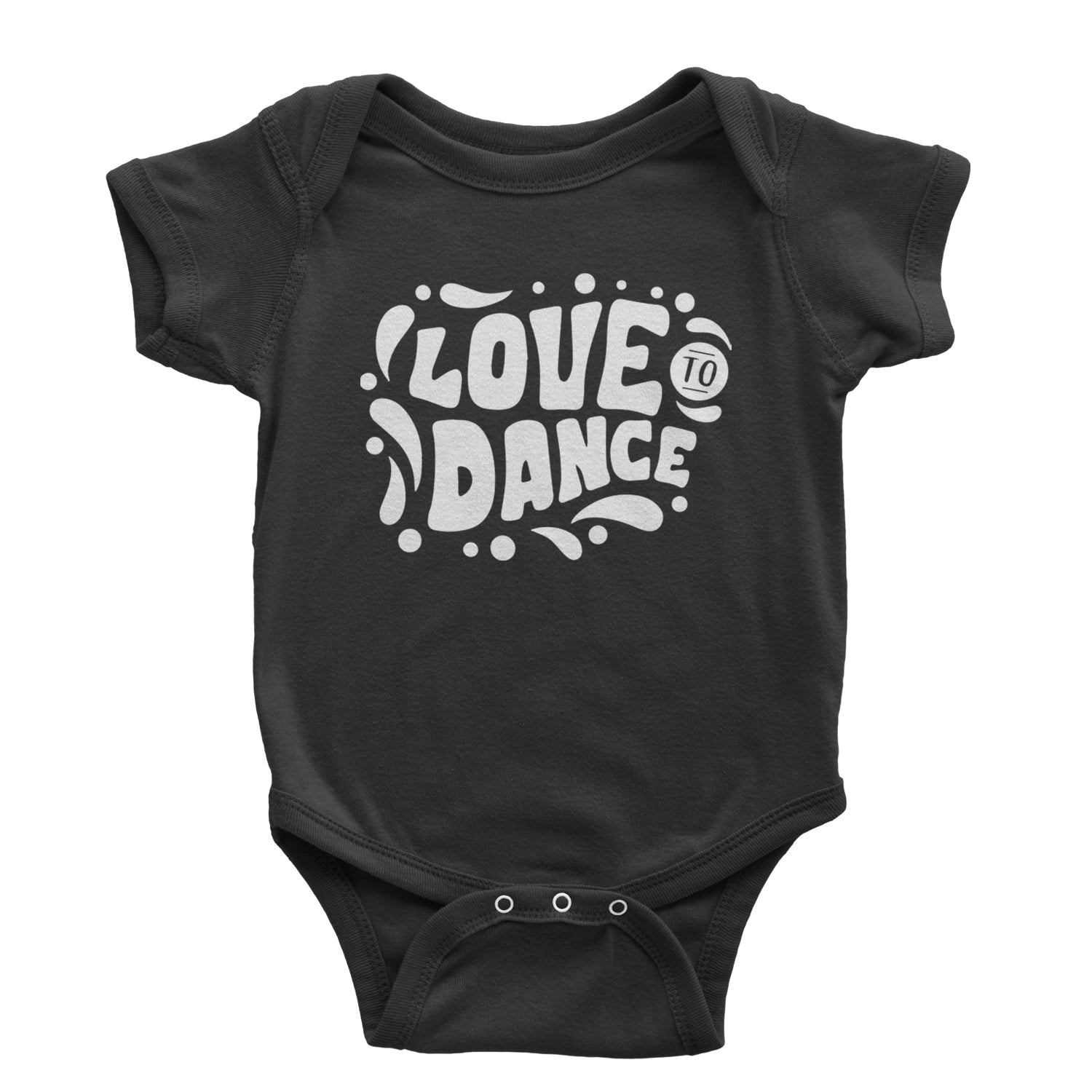 Love To Dance Infant One-Piece Romper Bodysuit and Toddler T-shirt Black