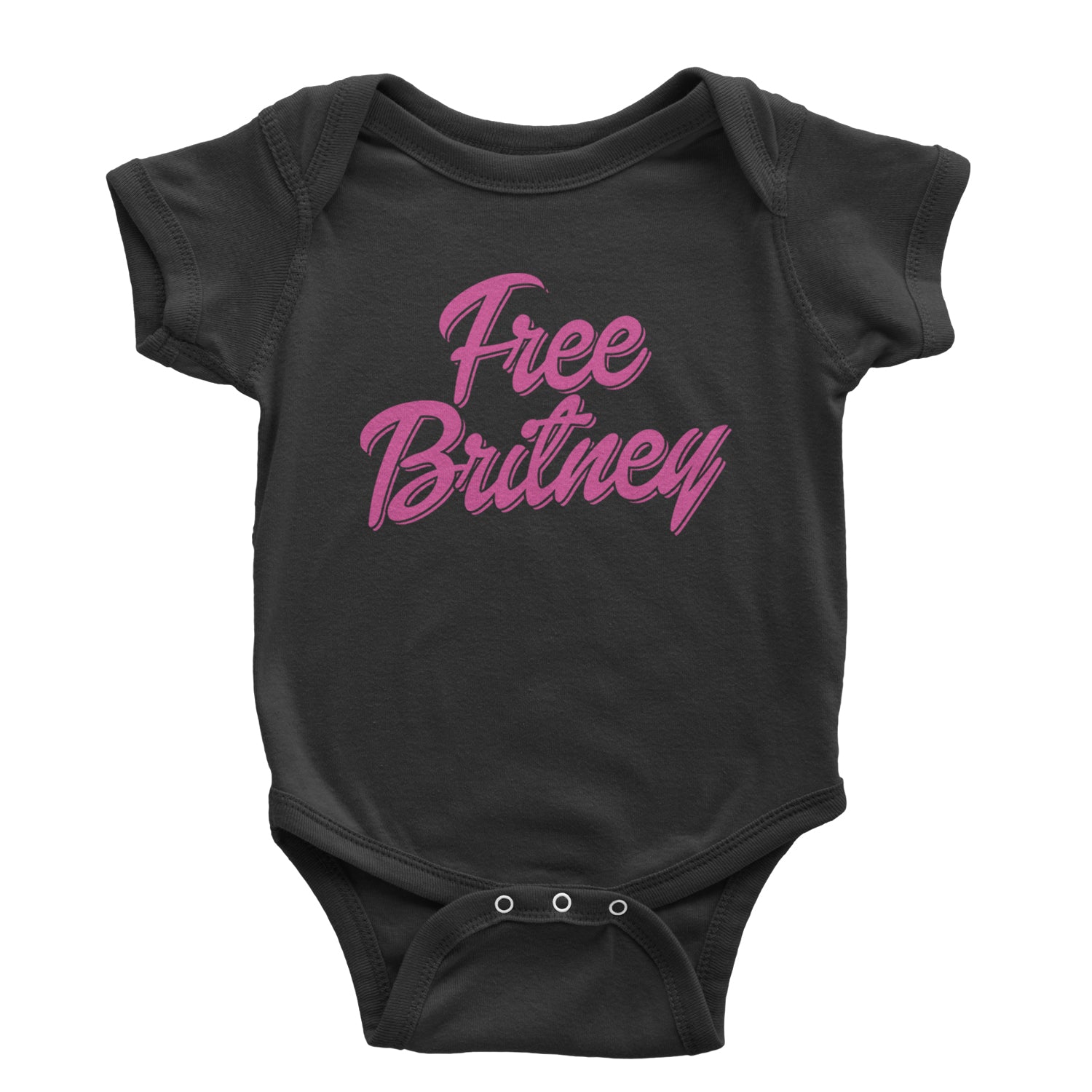 Pink Free Britney Infant One-Piece Romper Bodysuit and Toddler T-shirt Black