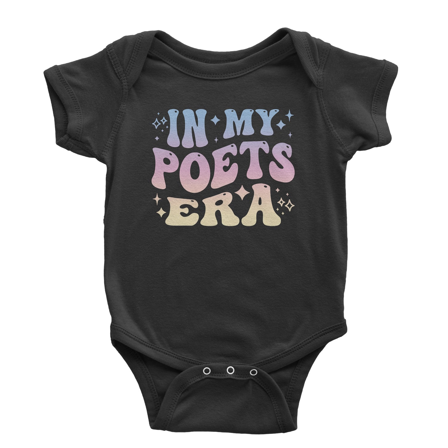 In My Poet Era Tie Dye TTPD Music Infant One-Piece Romper Bodysuit and Toddler T-shirt Black