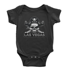 Raider Skull Straight Outta Las Vegas Infant One-Piece Romper Bodysuit and Toddler T-shirt Black