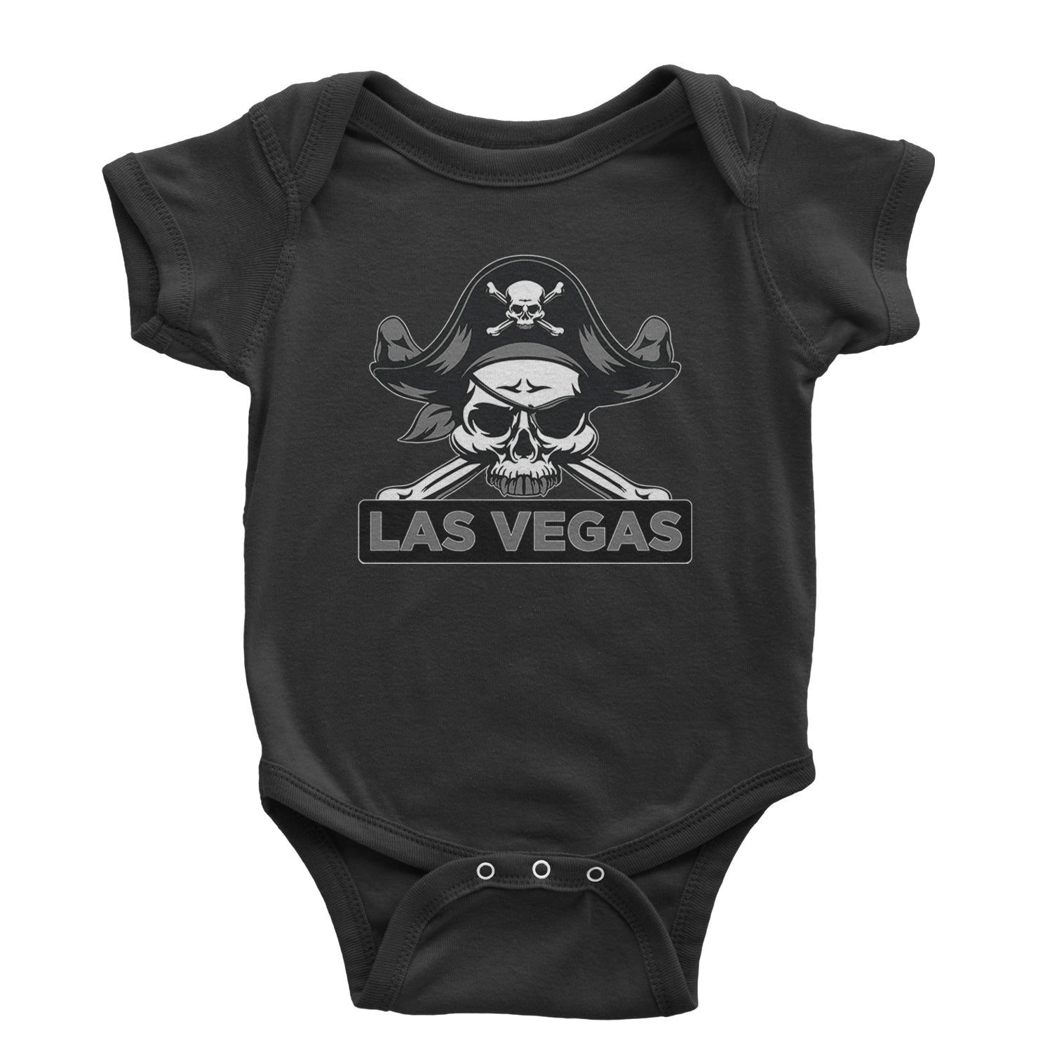 Raider Skull Straight Outta Las Vegas Infant One-Piece Romper Bodysuit and Toddler T-shirt Black