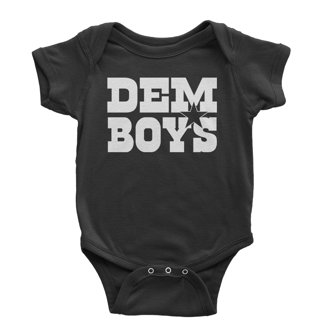 Dem Boys Dallas Football Infant One-Piece Romper Bodysuit and Toddler T-shirt Black