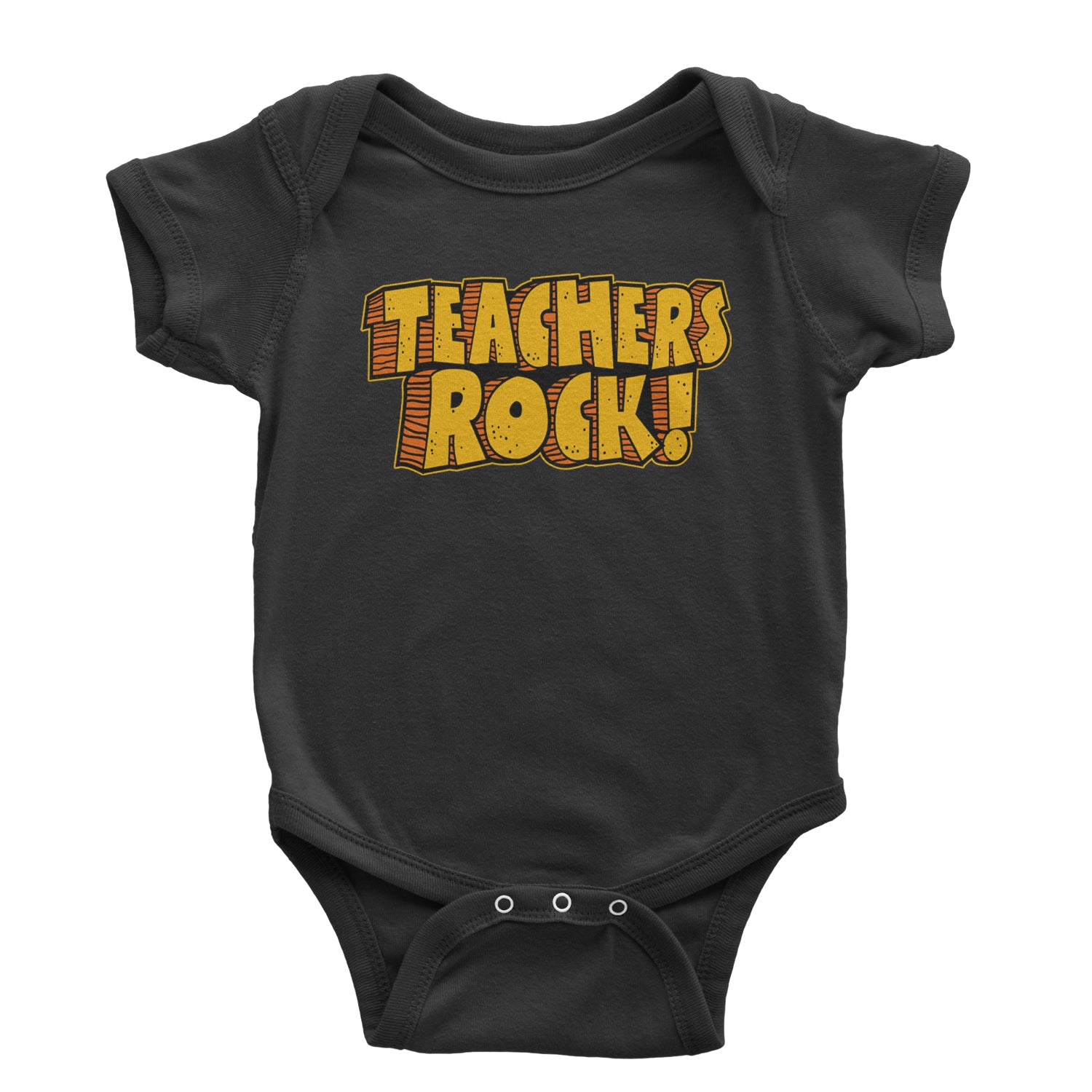 Teachers Rock Retro Infant One-Piece Romper Bodysuit and Toddler T-shirt Black