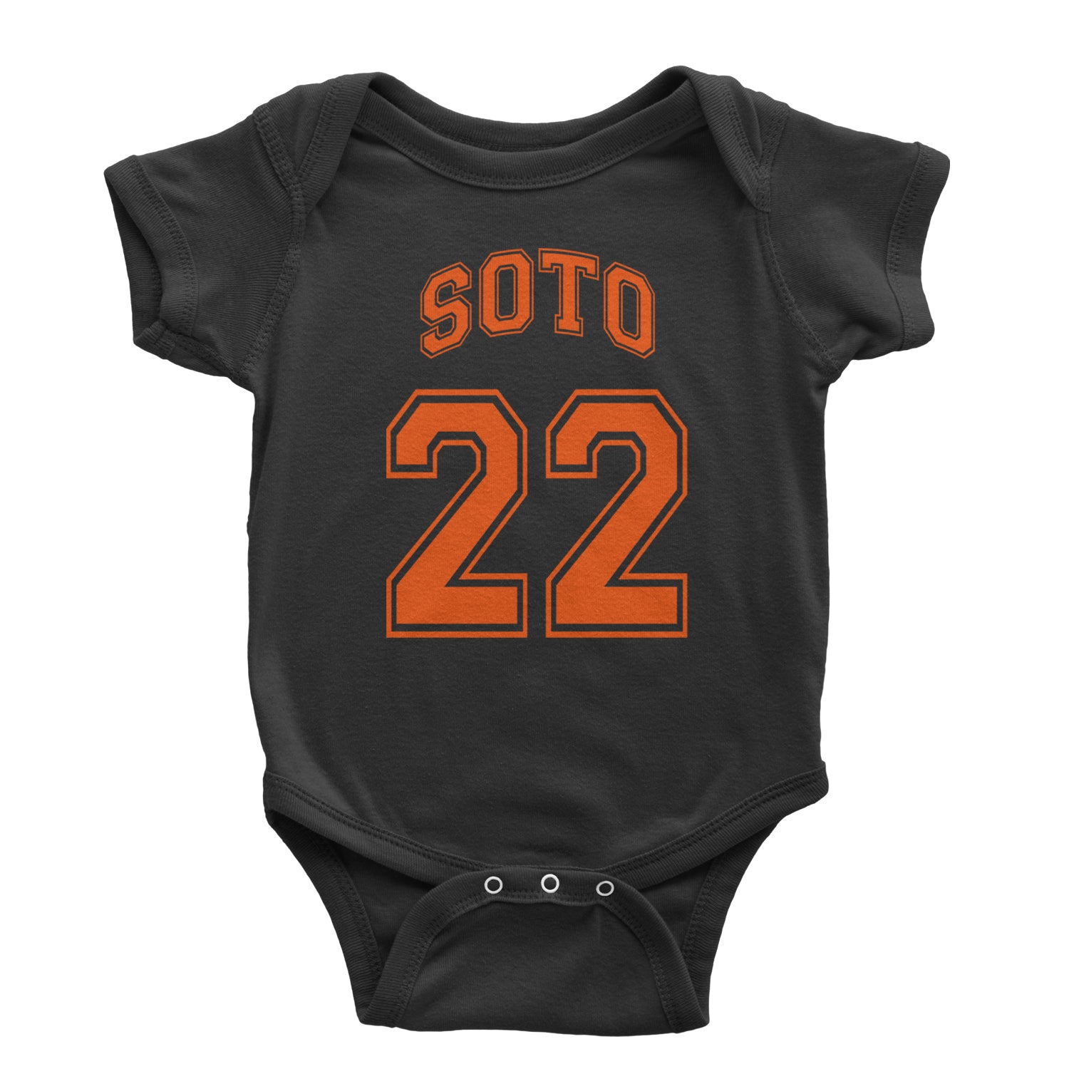 Soto Number 22 Infant One-Piece Romper Bodysuit and Toddler T-shirt Black