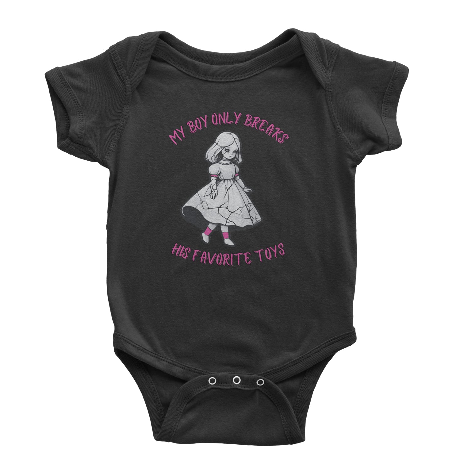 My Boy Only Breaks His Favorite Toys TTPD Music Infant One-Piece Romper Bodysuit and Toddler T-shirt White