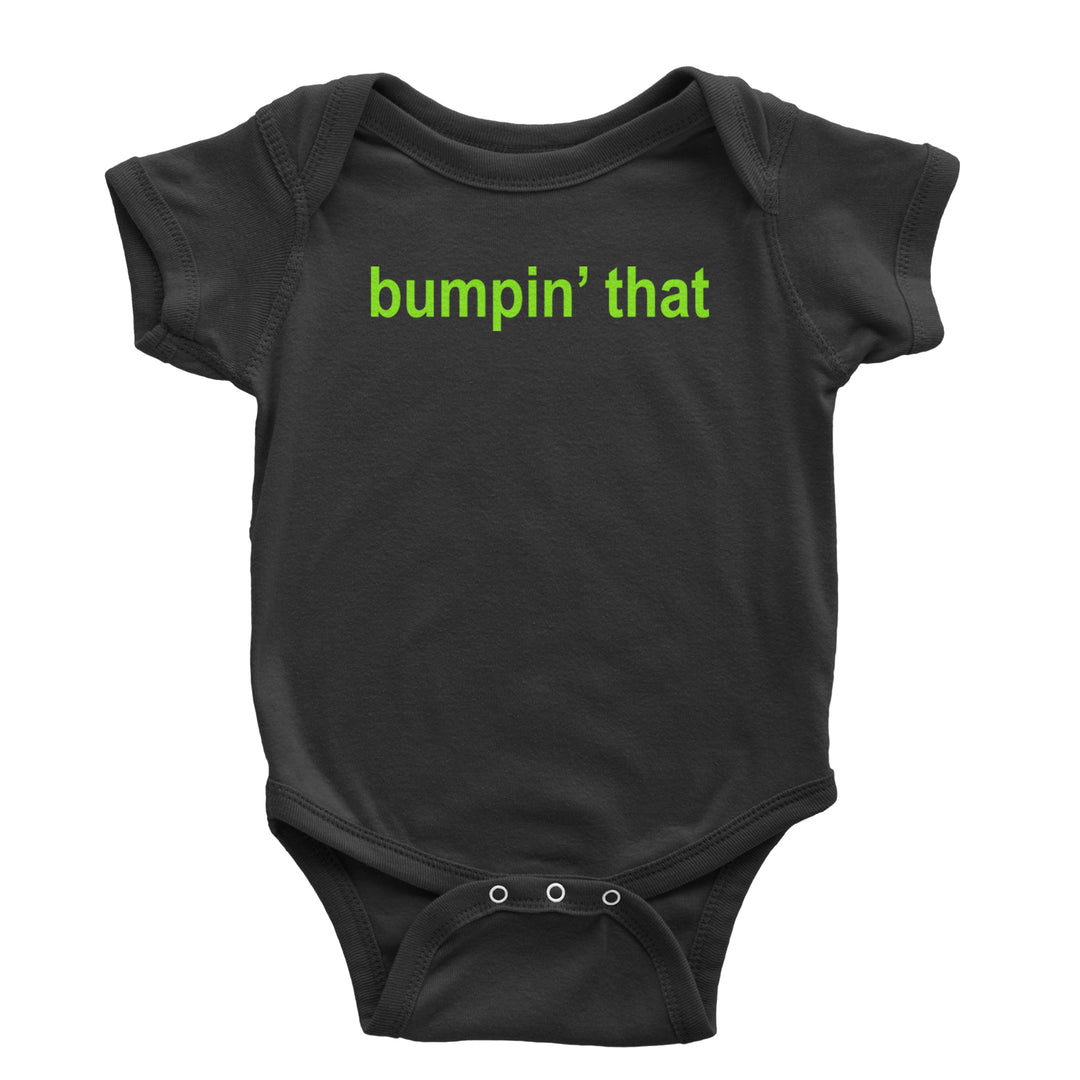 Bumpin' That Brat Music typographic design on Infant Baby Rib Bodysuit and Toddler Cotton Jersey T-Shirt