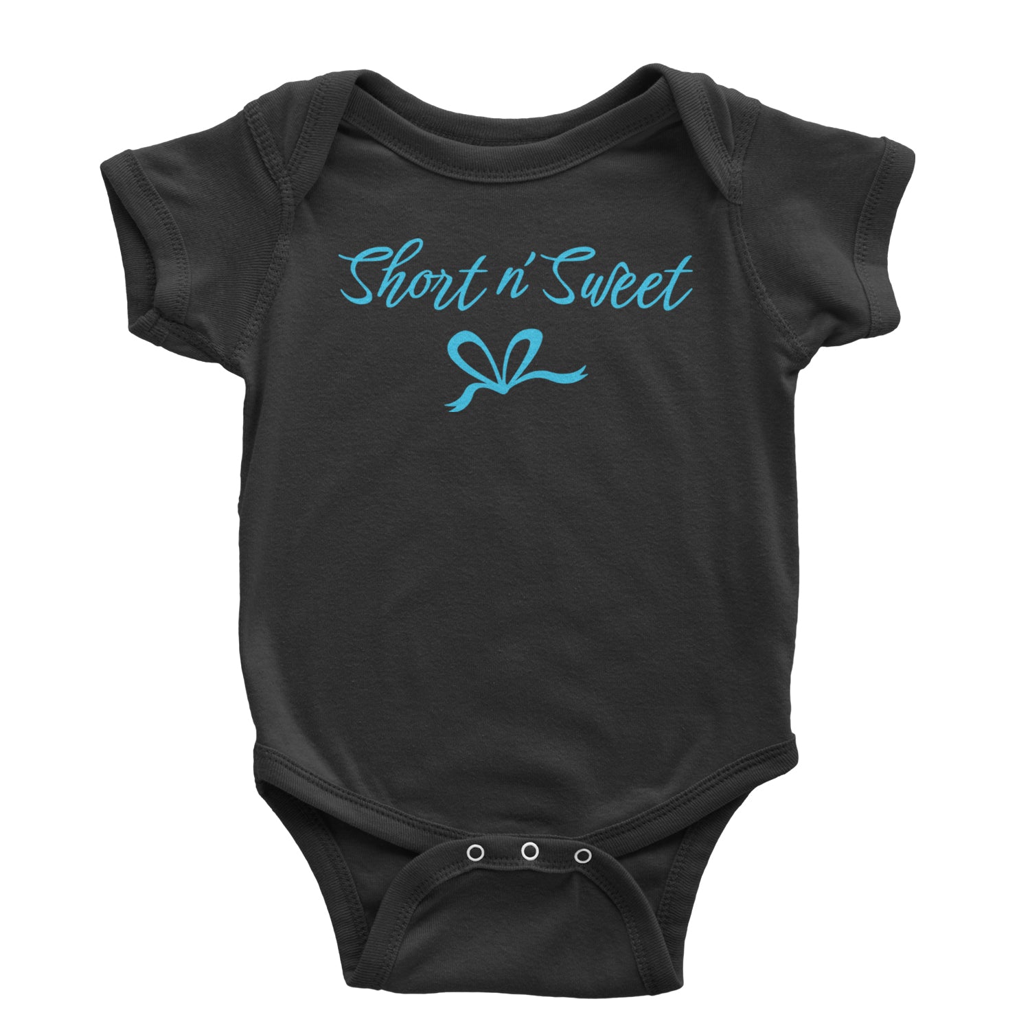 Bow Short N' Sweet Music Infant One-Piece Romper Bodysuit and Toddler T-shirt Black