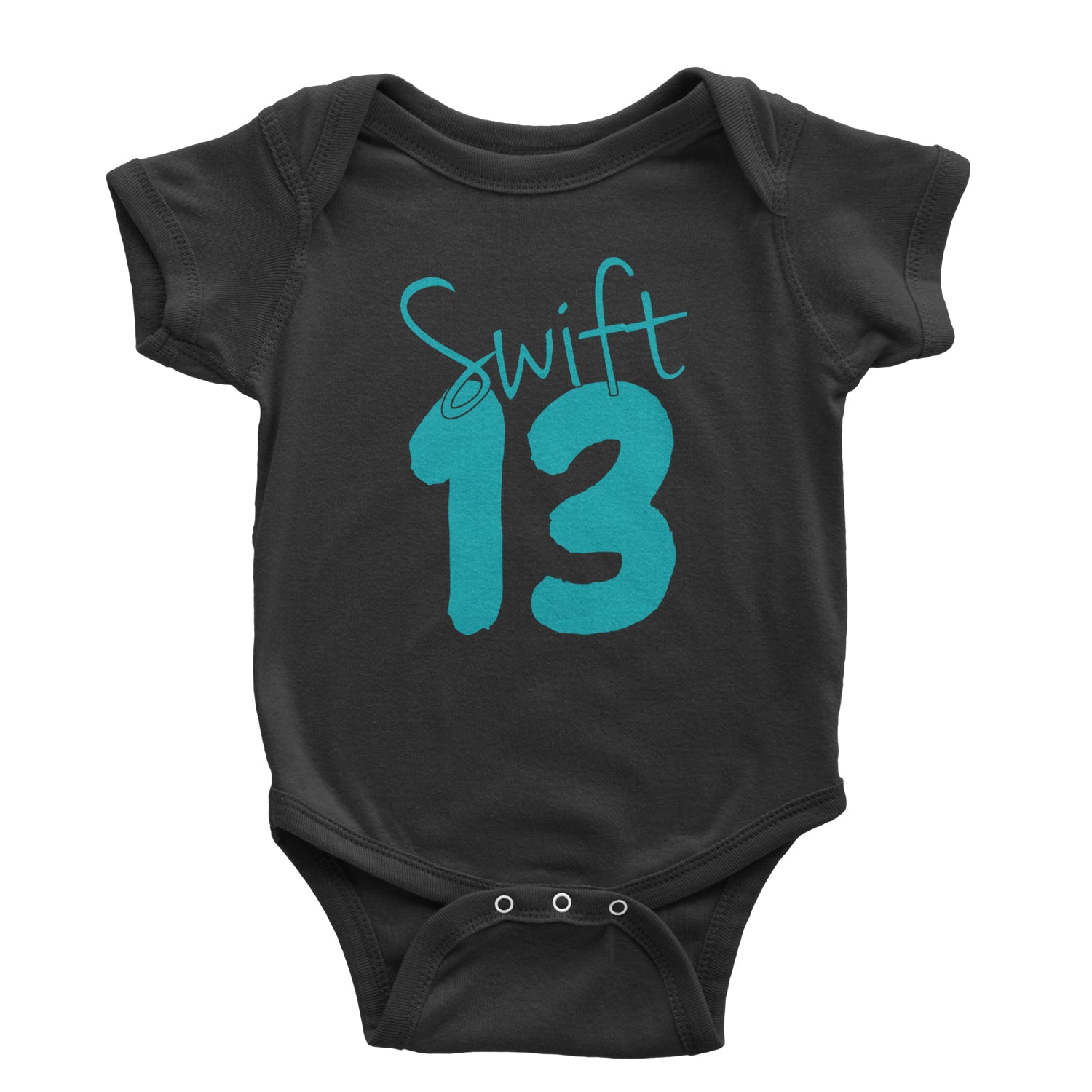 13 Swift 13 Lucky Number Era TTPD Infant One-Piece Romper Bodysuit and Toddler T-shirt Black