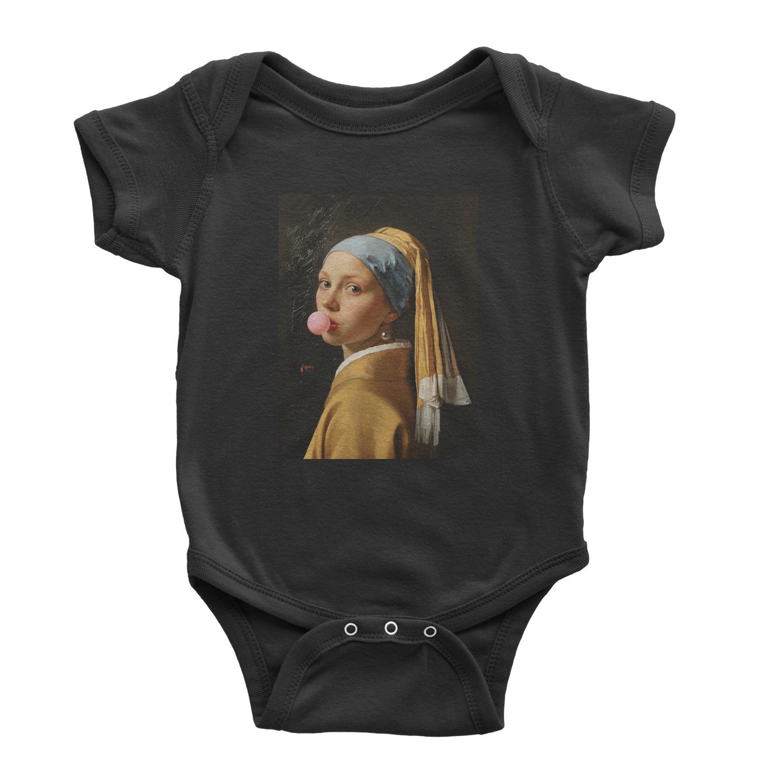 Girl with a Pearl Earring Bubble Gum Contemporary Art Infant One-Piece Romper Bodysuit and Toddler T-shirt Lavender
