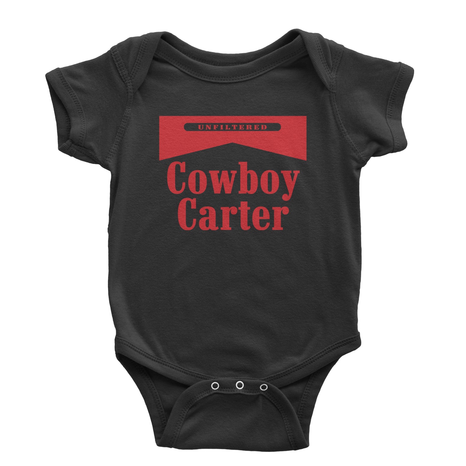 Cowboy Karter Country Act Two Infant One-Piece Romper Bodysuit and Toddler T-shirt Black