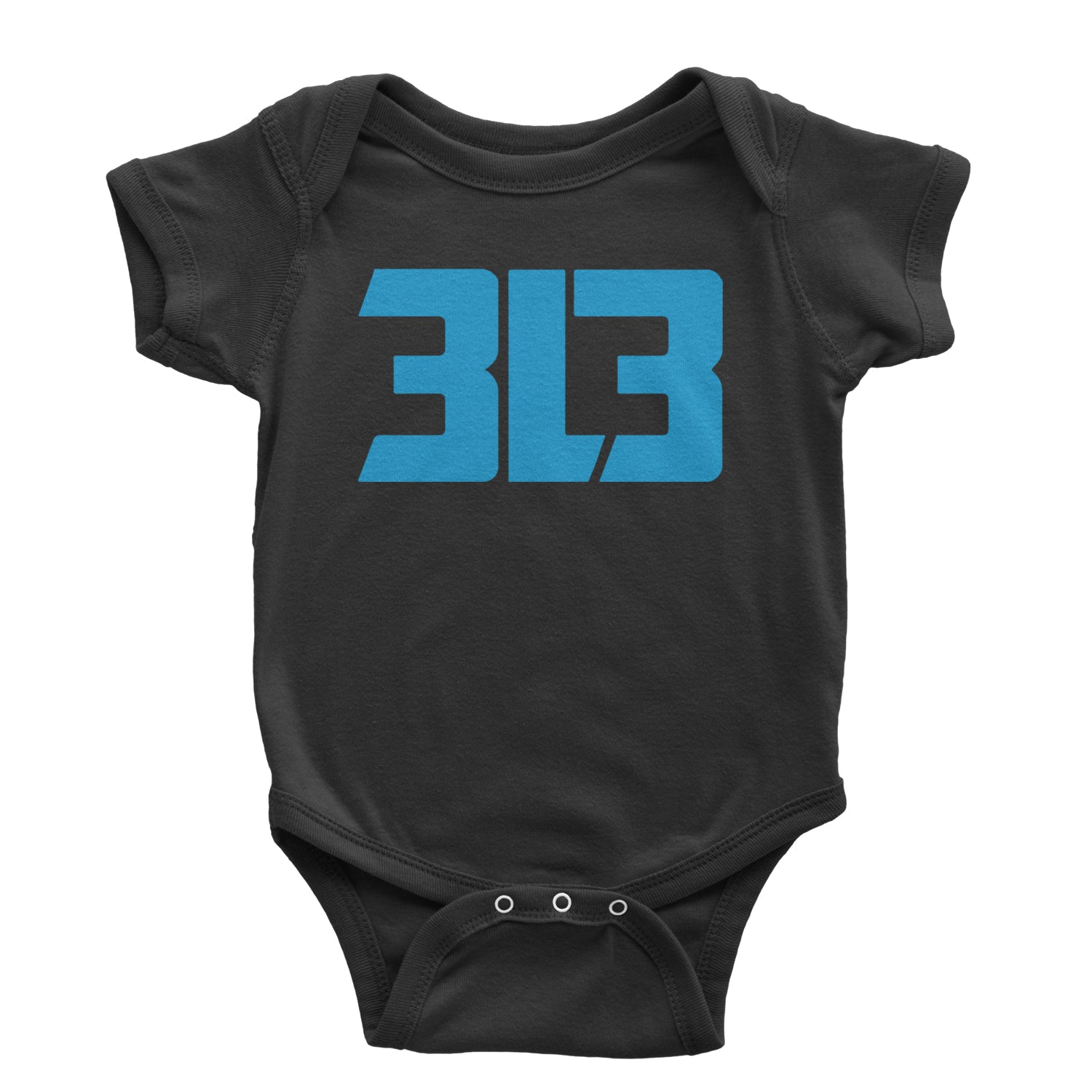 3L3 From The 313 Detroit Football Infant One-Piece Romper Bodysuit and Toddler T-shirt Black