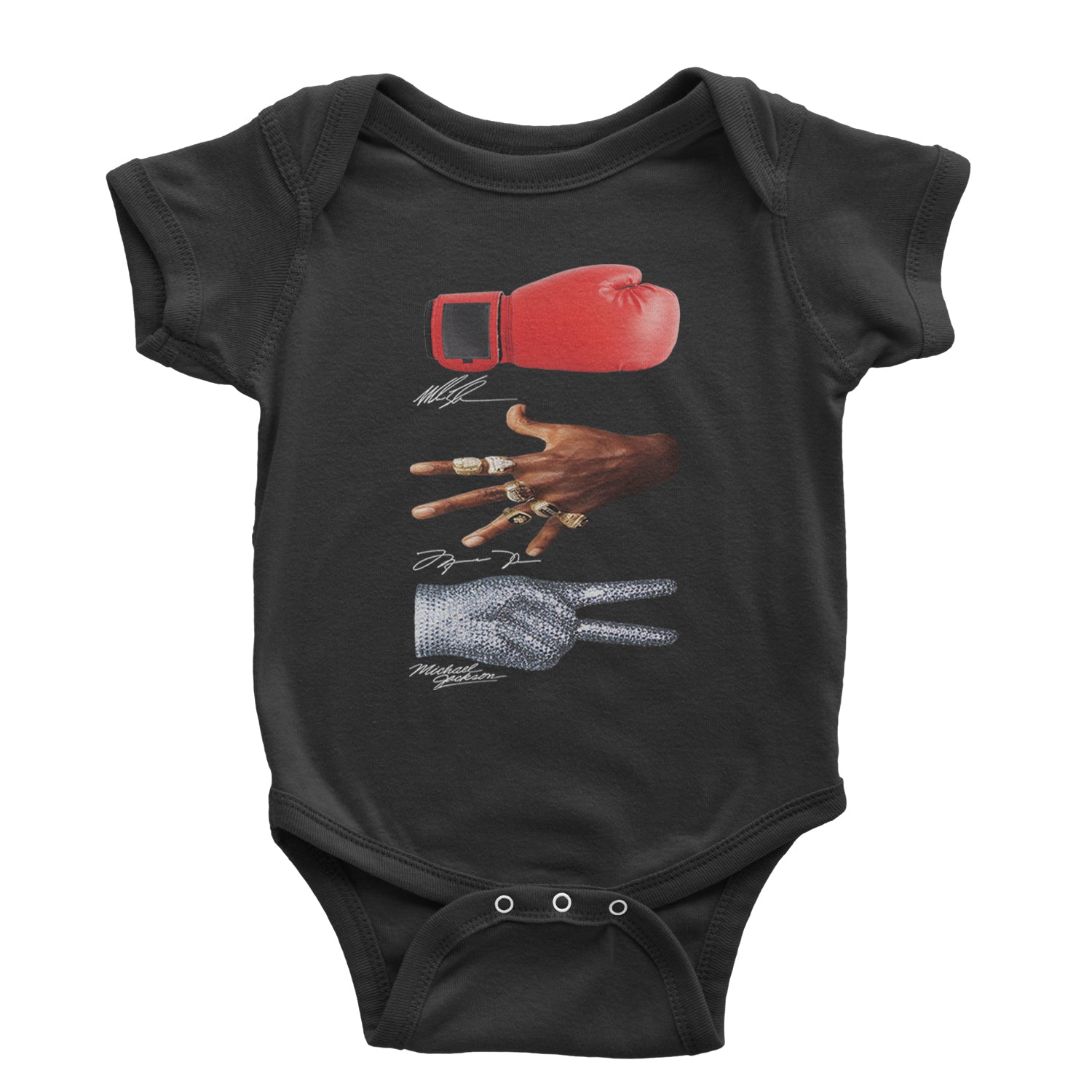 Tyson Jordan Jackson Iconic Michaels Infant One-Piece Romper Bodysuit and Toddler T-shirt Black