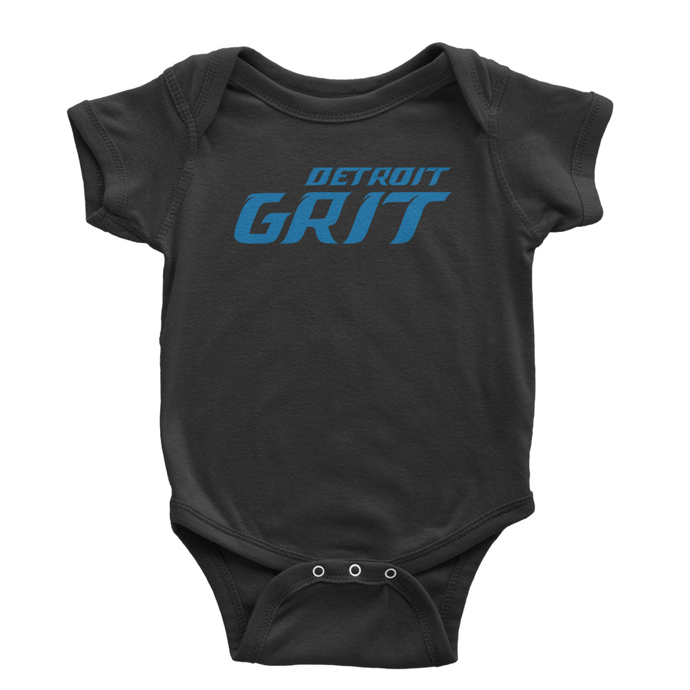 Grit Detroit Football Hard Knocks Infant One-Piece Romper Bodysuit and Toddler T-shirt Black