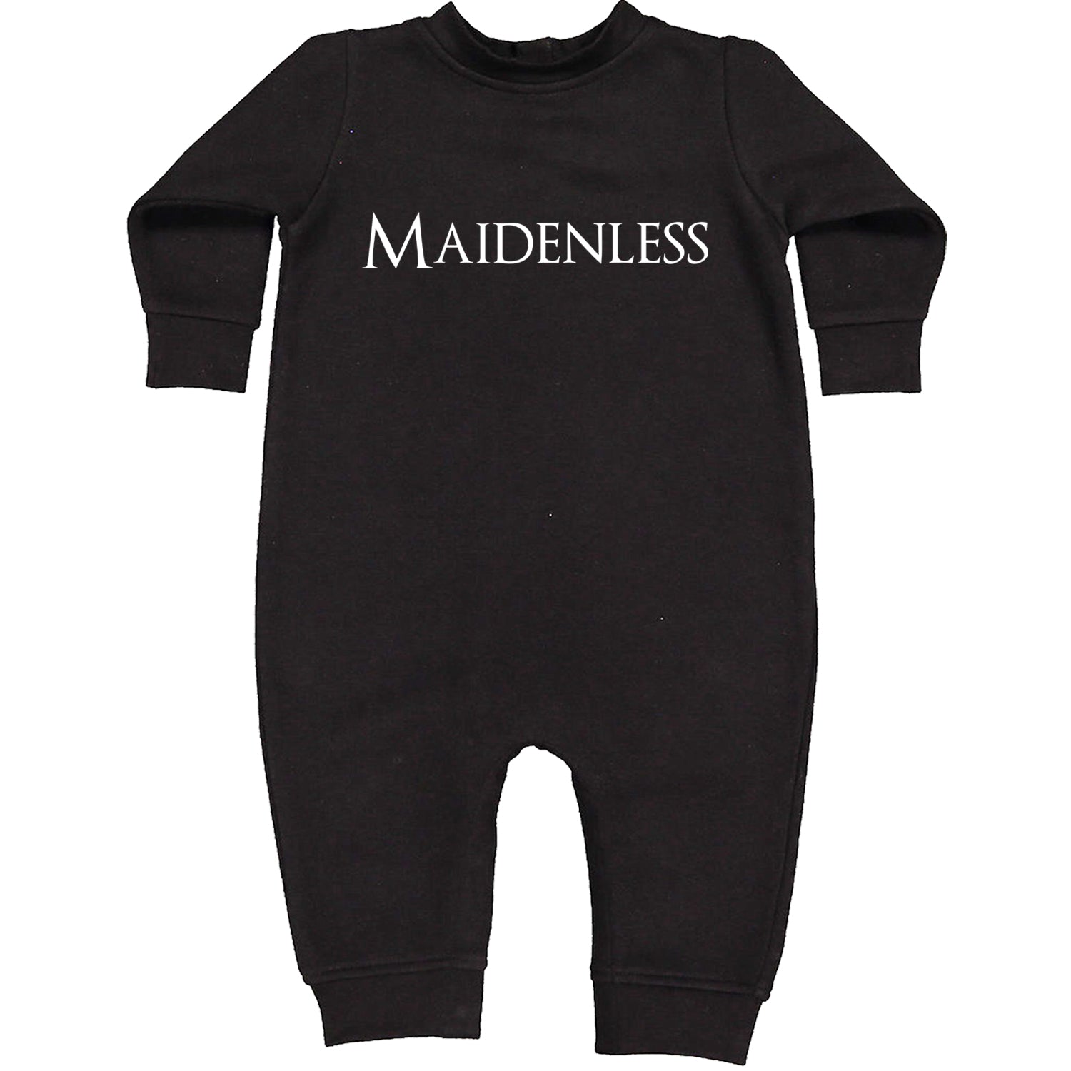 Maidenless  Toddler Hoodie And Infant Fleece Romper Black