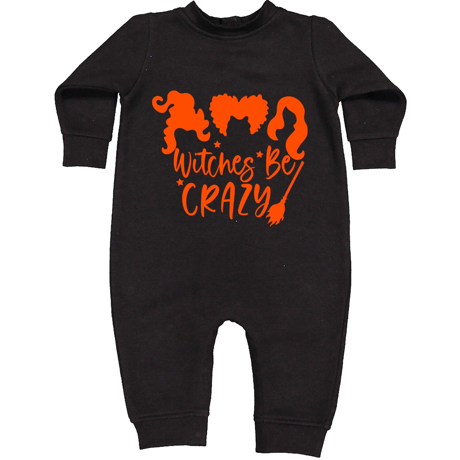 Witches Be Crazy Hocus Pocus Toddler Hoodie And Infant Fleece Romper Black