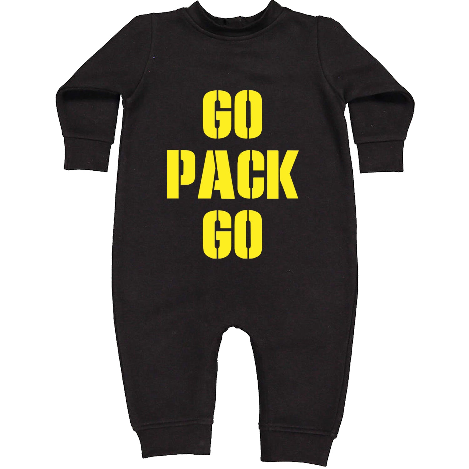 Go Pack Go Green Bay Toddler Hoodie And Infant Fleece Romper Black