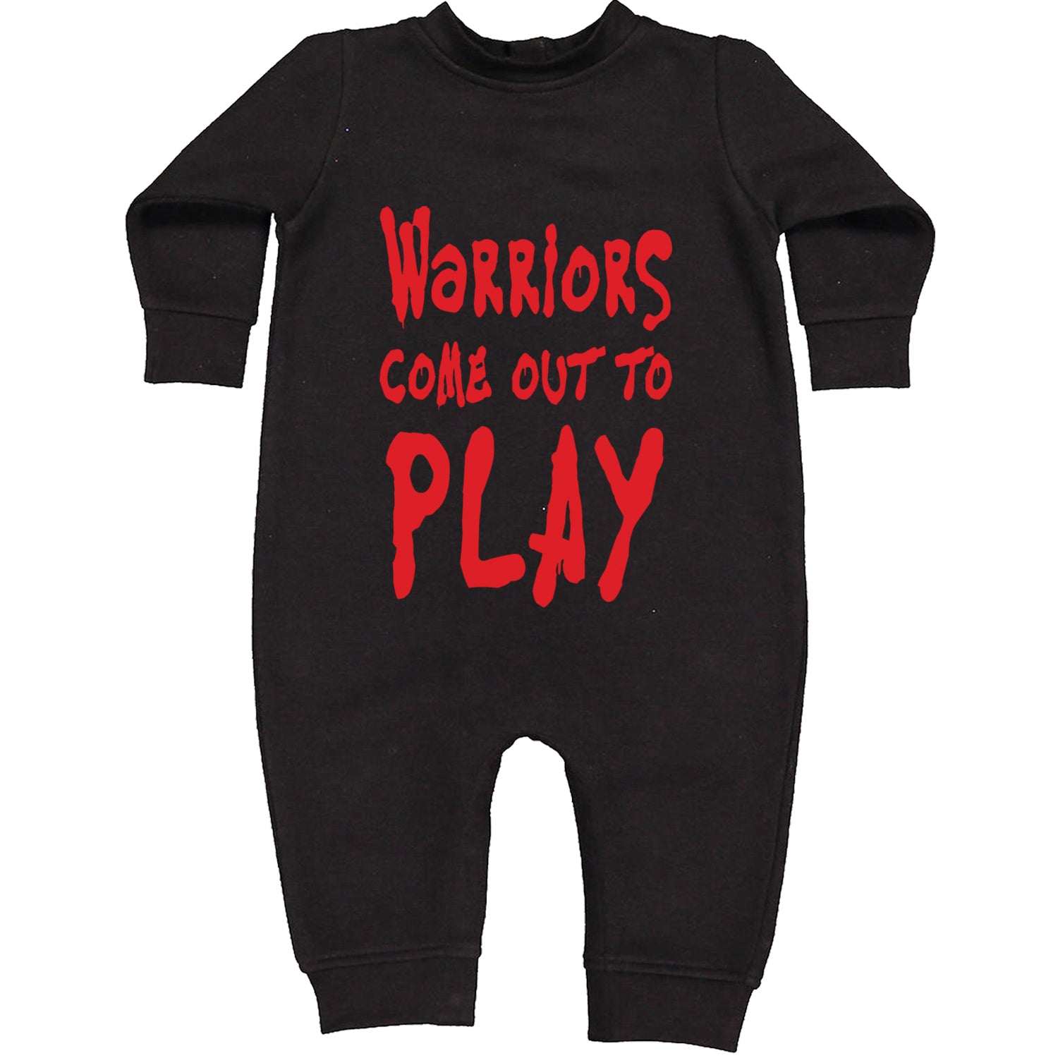 Warriors Come Out To Play  Toddler Hoodie And Infant Fleece Romper Black